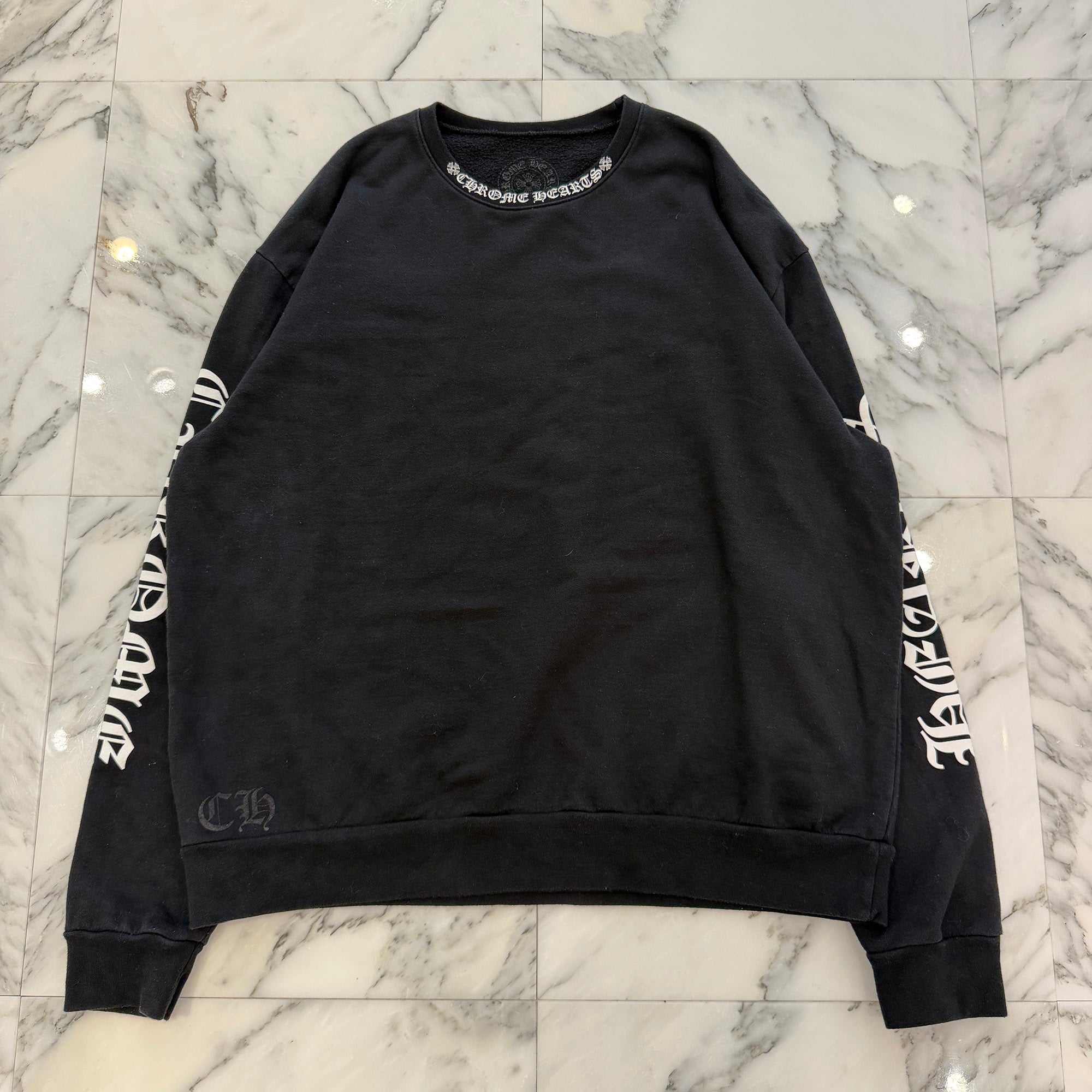 CHROME HEARTS Neck Logo Crewneck Sweatshirt Size M クロムハーツ ネックロゴクルーネックスウェットシャツ サイズM