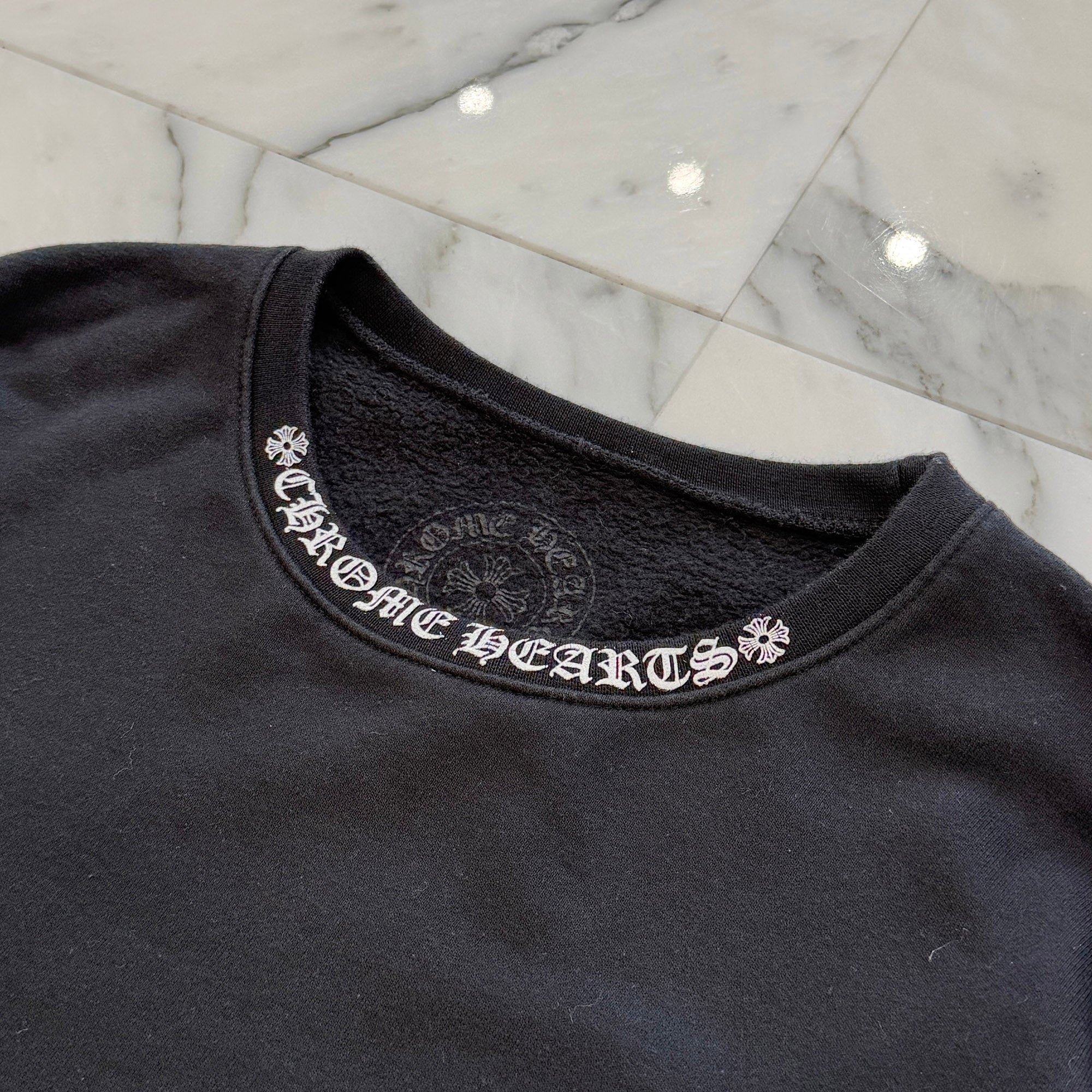 CHROME HEARTS Neck Logo Crewneck Sweatshirt Size M クロムハーツ ネックロゴクルーネックスウェットシャツ サイズM