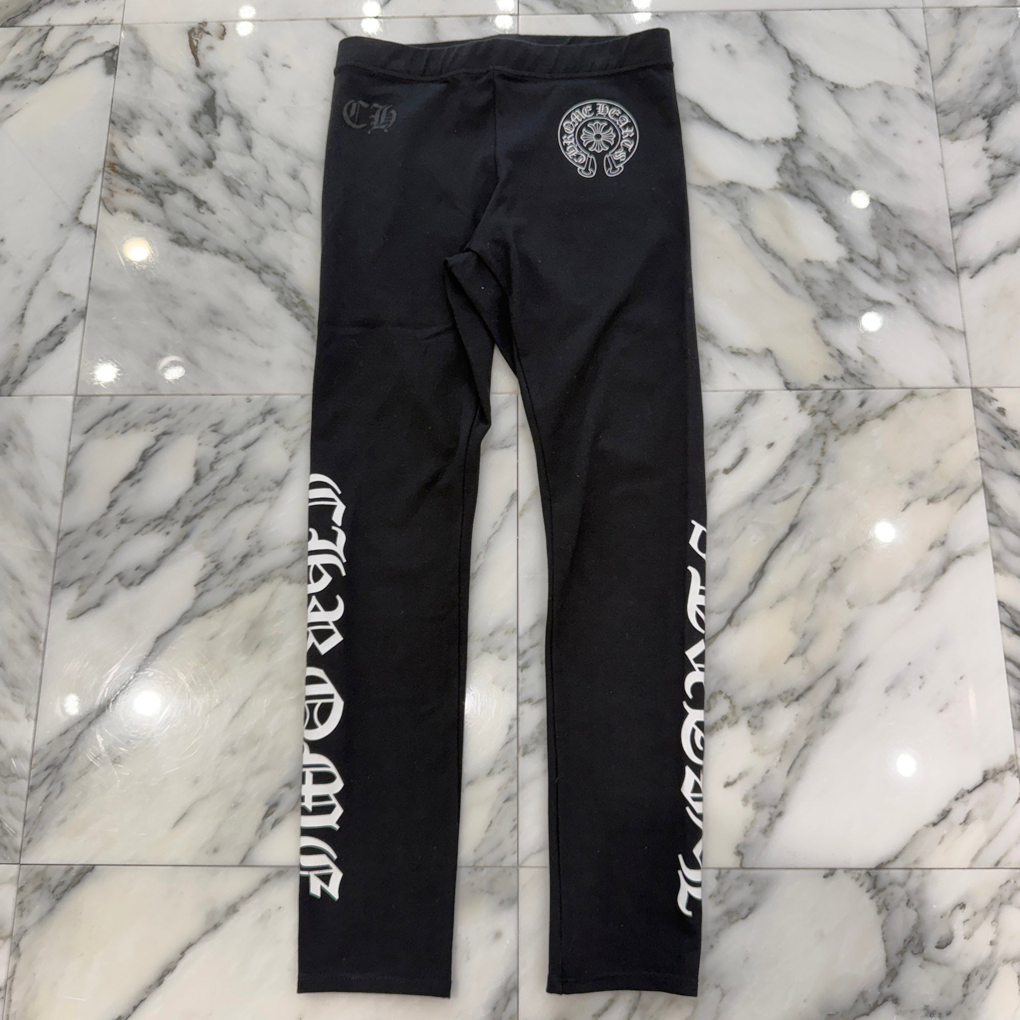 CHROME HEARTS Horseshoe Side Logo Sweat Leggings Size M クロムハーツ ホースシュー サイドロゴ レギンス サイズM