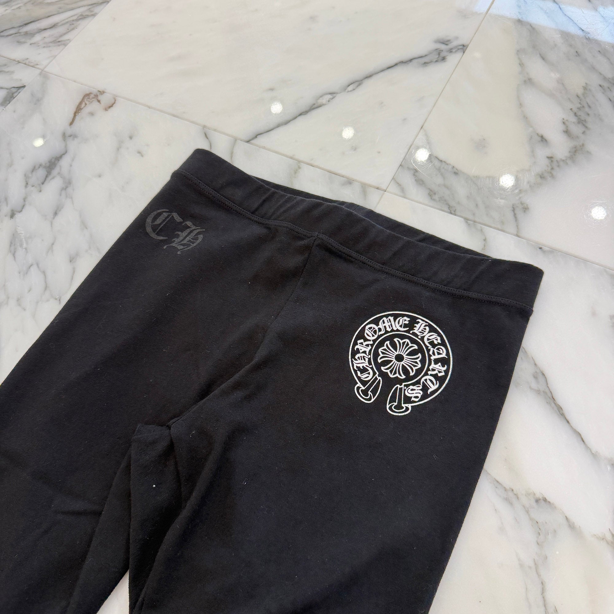 CHROME HEARTS Horseshoe Side Logo Sweat Leggings Size M クロムハーツ ホースシュー サイドロゴ レギンス サイズM