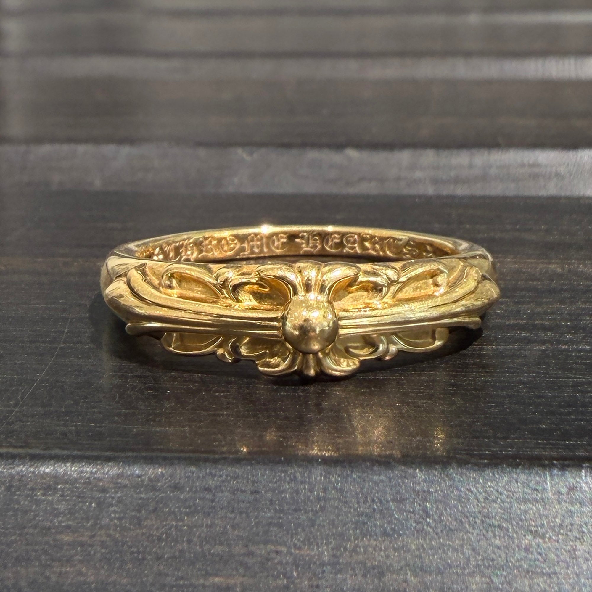 CHROME HEARTS 22K Baby Classic Floral Cross Ring Size 22.5号 クロムハーツ 22K ベイビークラシック フローラルクロス リング サイズ22.5号