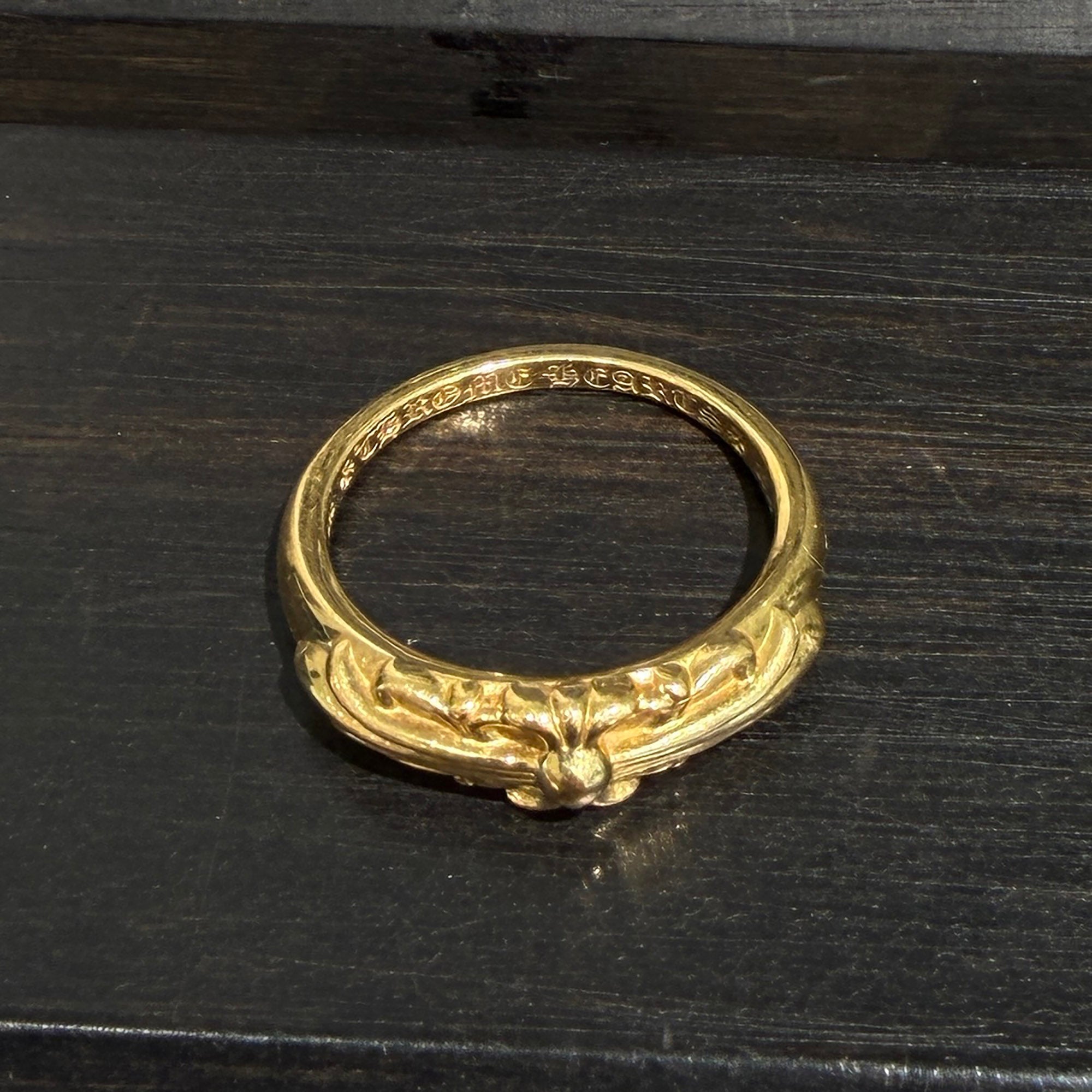 CHROME HEARTS 22K Baby Classic Floral Cross Ring Size 22.5号 クロムハーツ 22K ベイビークラシック フローラルクロス リング サイズ22.5号