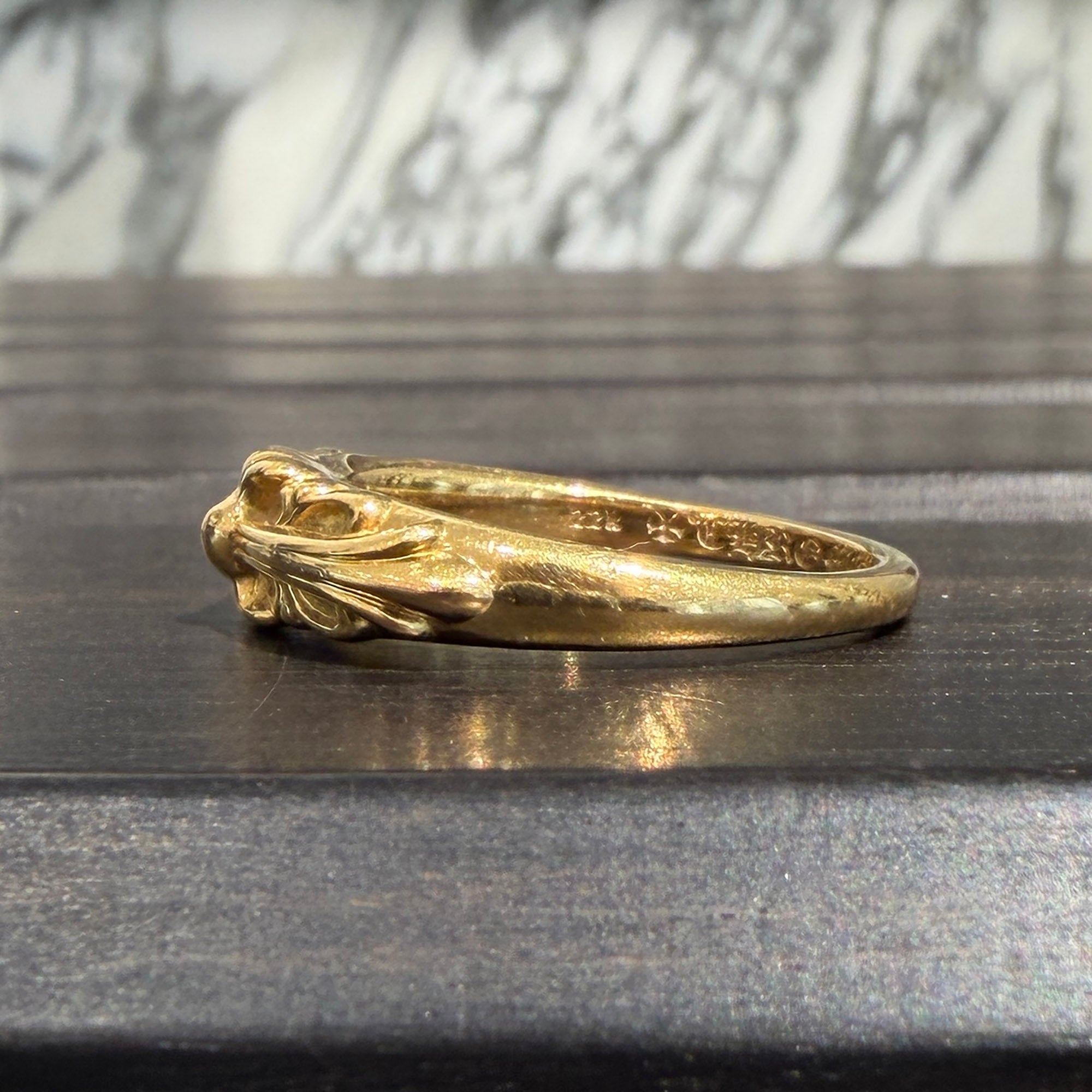 CHROME HEARTS 22K Baby Classic Floral Cross Ring Size 22.5号 クロムハーツ 22K ベイビークラシック フローラルクロス リング サイズ22.5号