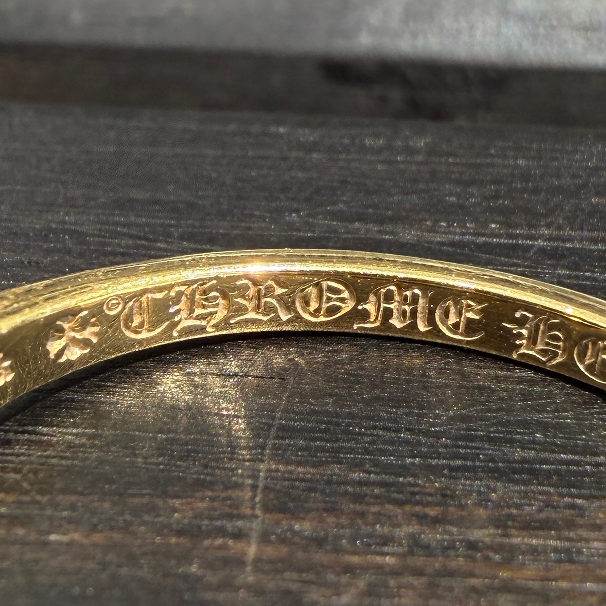 CHROME HEARTS 22K Baby Classic Floral Cross Ring Size 22.5号