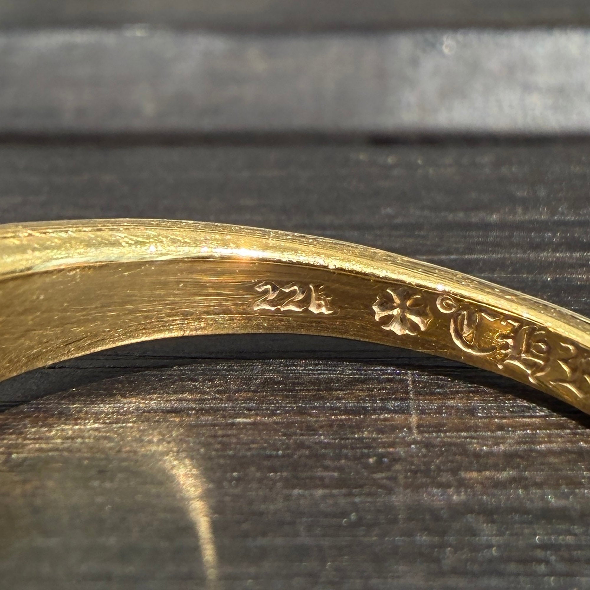 CHROME HEARTS 22K Baby Classic Floral Cross Ring Size 22.5号 クロムハーツ 22K ベイビークラシック フローラルクロス リング サイズ22.5号