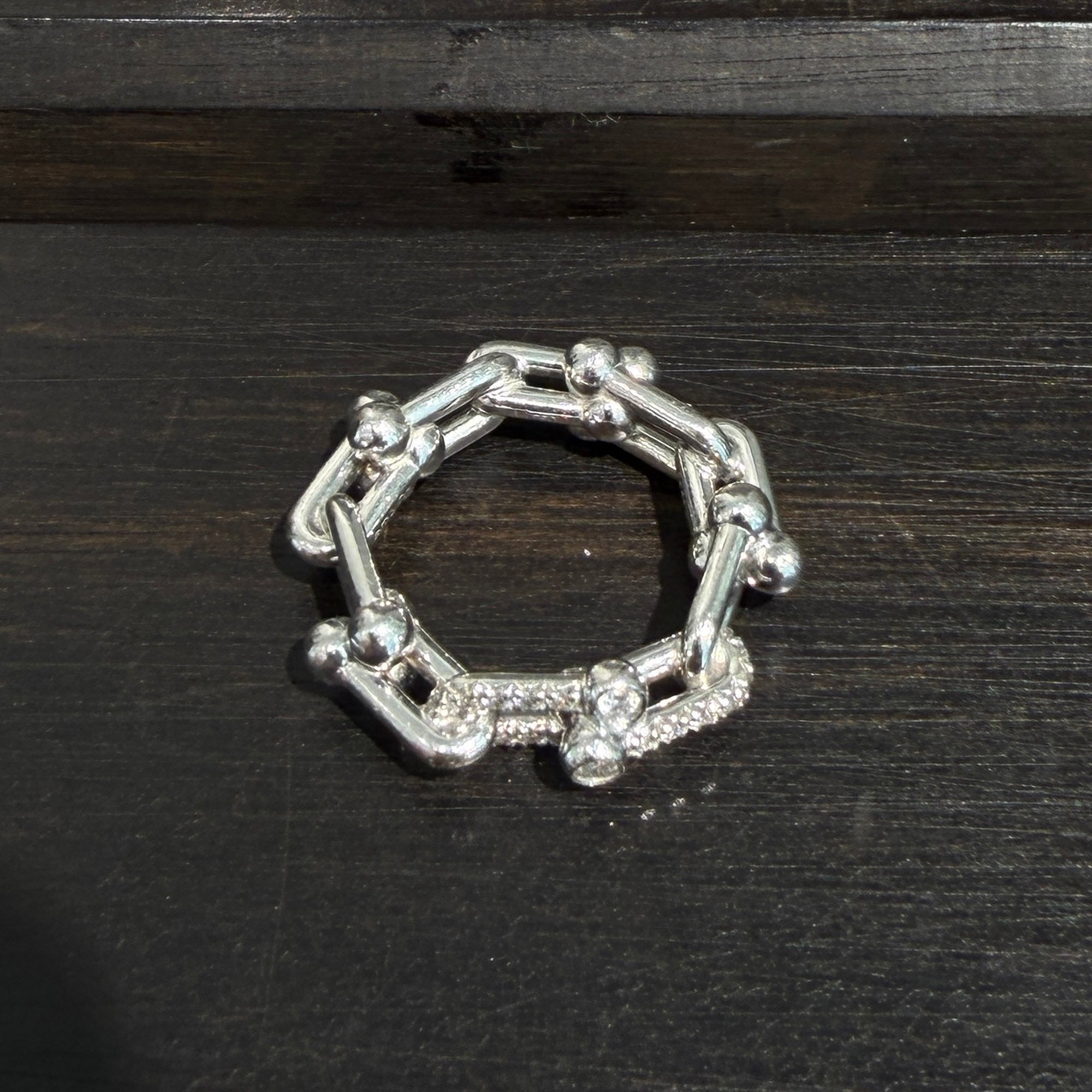 Tiffany＆Co. Au750 WG Hardware Small Link Ring 72669290 Size 6号 ティファニー Au750 WG ハードウェアスモールリンクリング サイズ6号