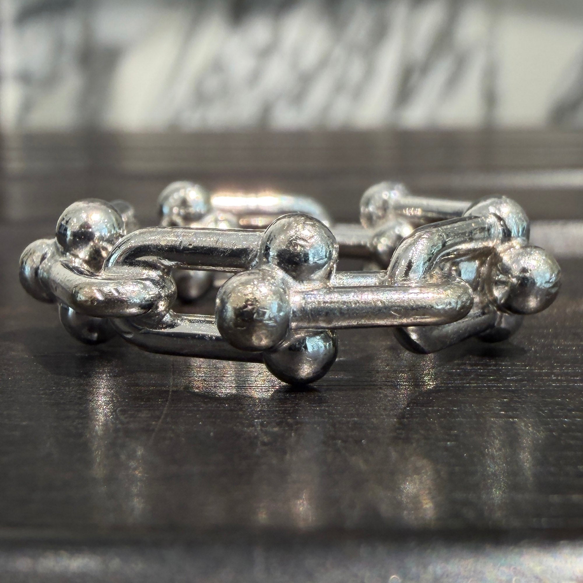 Tiffany＆Co. Au750 WG Hardware Small Link Ring 72669290 Size 6号 ティファニー Au750 WG ハードウェアスモールリンクリング サイズ6号
