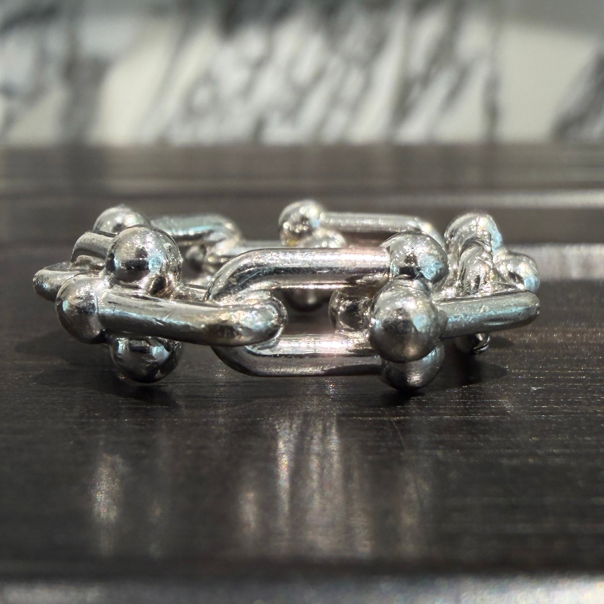 Tiffany＆Co. Au750 WG Hardware Small Link Ring 72669290 Size 6号 ティファニー Au750 WG ハードウェアスモールリンクリング サイズ6号