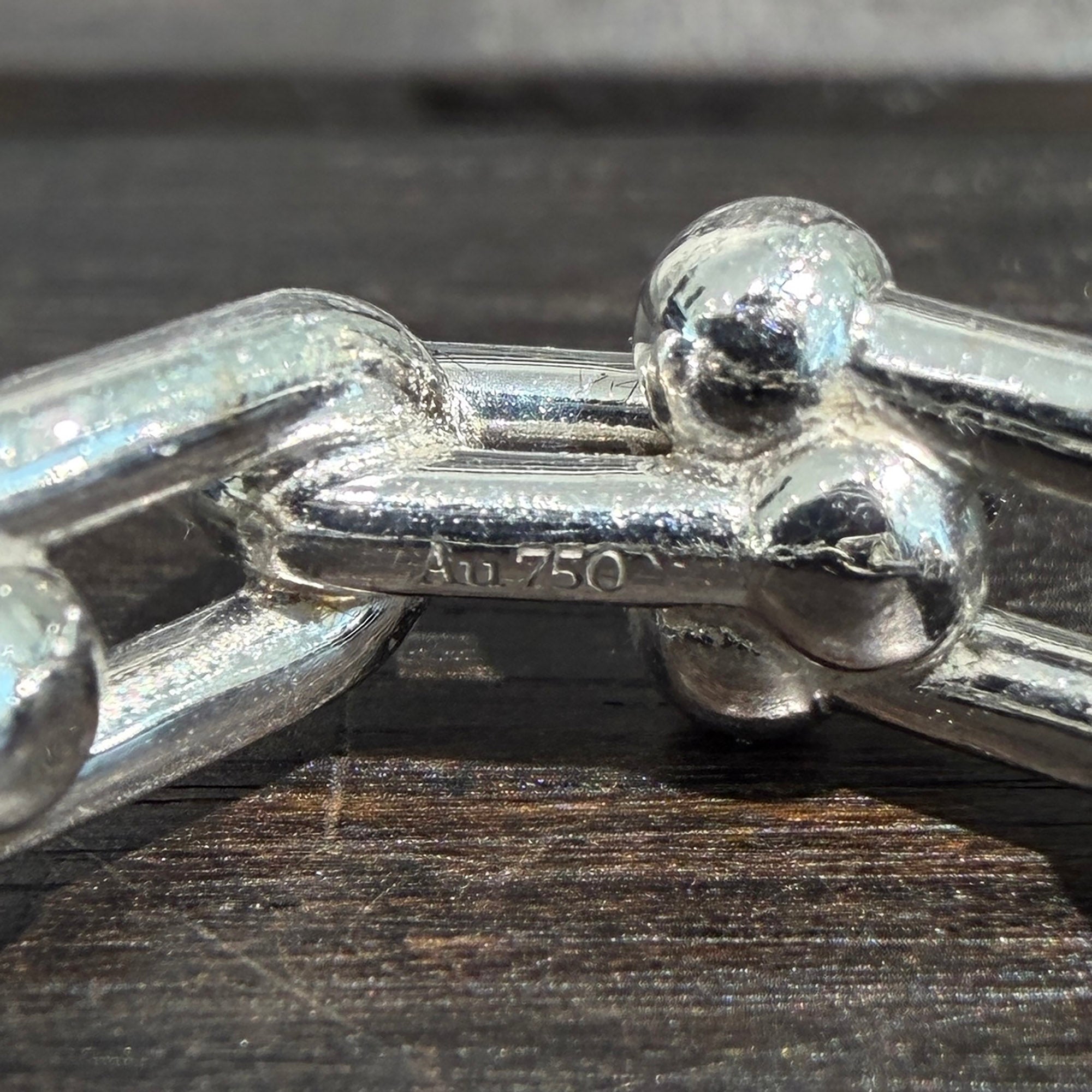 Tiffany＆Co. Au750 WG Hardware Small Link Ring 72669290 Size 6号 ティファニー Au750 WG ハードウェアスモールリンクリング サイズ6号