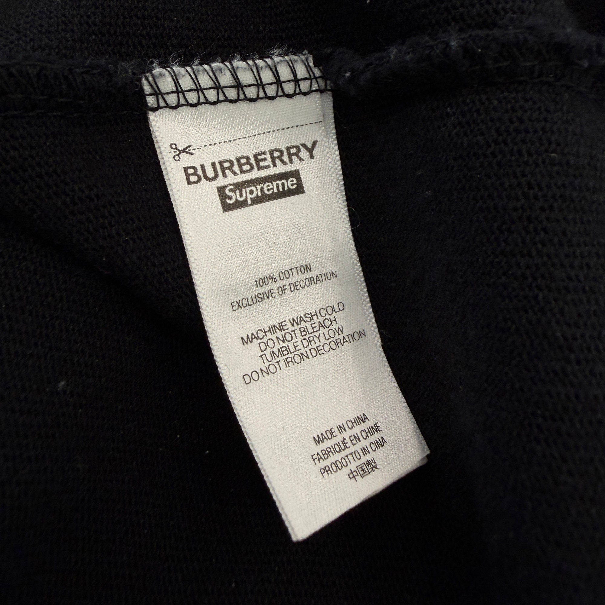 Supreme × BURBERRY 2022SS Embroidered Logo Rugby Long Sleeve Shirt SUP-SS22-100 Size M シュプリーム×バーバリー 刺繡ロゴ ラグビー ロングスリーブ シャツ サイズM