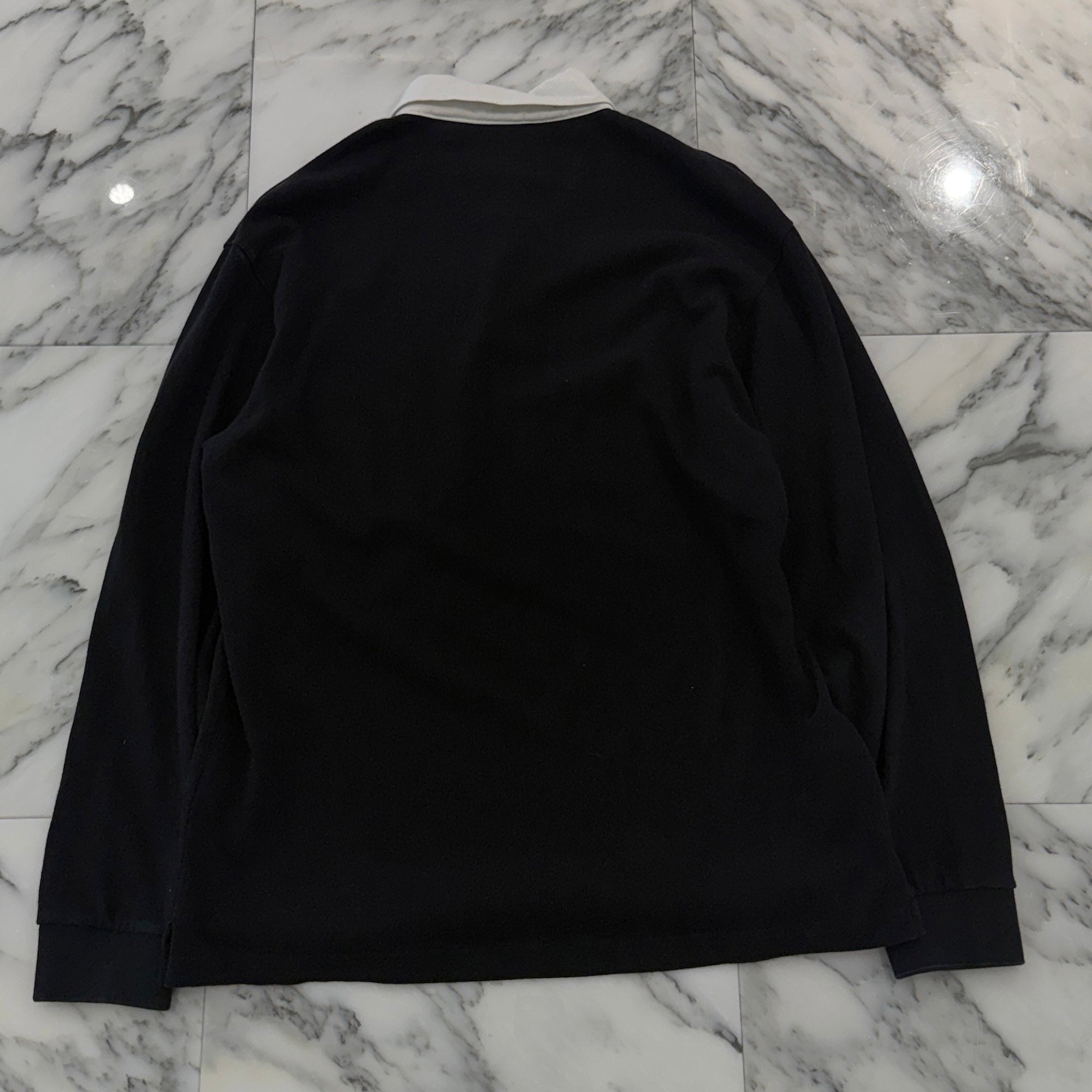 Supreme × BURBERRY 2022SS Embroidered Logo Rugby Long Sleeve Shirt SUP-SS22-100 Size M シュプリーム×バーバリー 刺繡ロゴ ラグビー ロングスリーブ シャツ サイズM