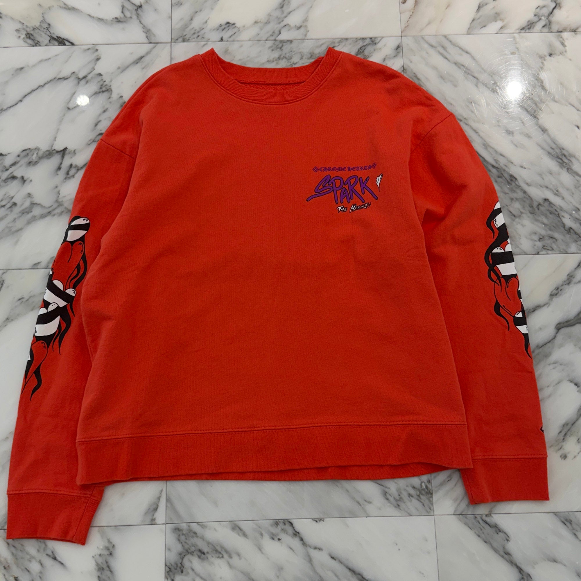 CHROME HEARTS × MATTY BOY 2023SS Sadistic Lipstick Sweatshirt Size XL クロムハーツ × マッティボーイ サディスティックリップスティック クルーネックスウェットシャツ サイズXL