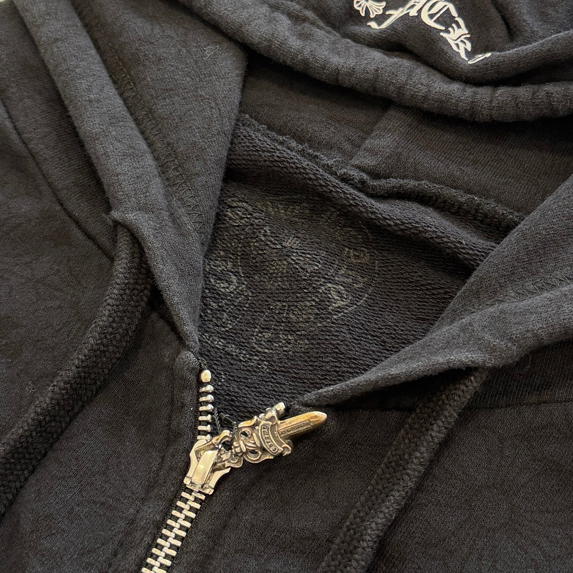 CHROME HEARTS Vertical Logo CH Plus Fuck You Zip Up Hoodie Size XL クロムハーツ ヴァーティカルロゴ CHプラス総柄 ファックユー ジップアップフーディ サイズXL