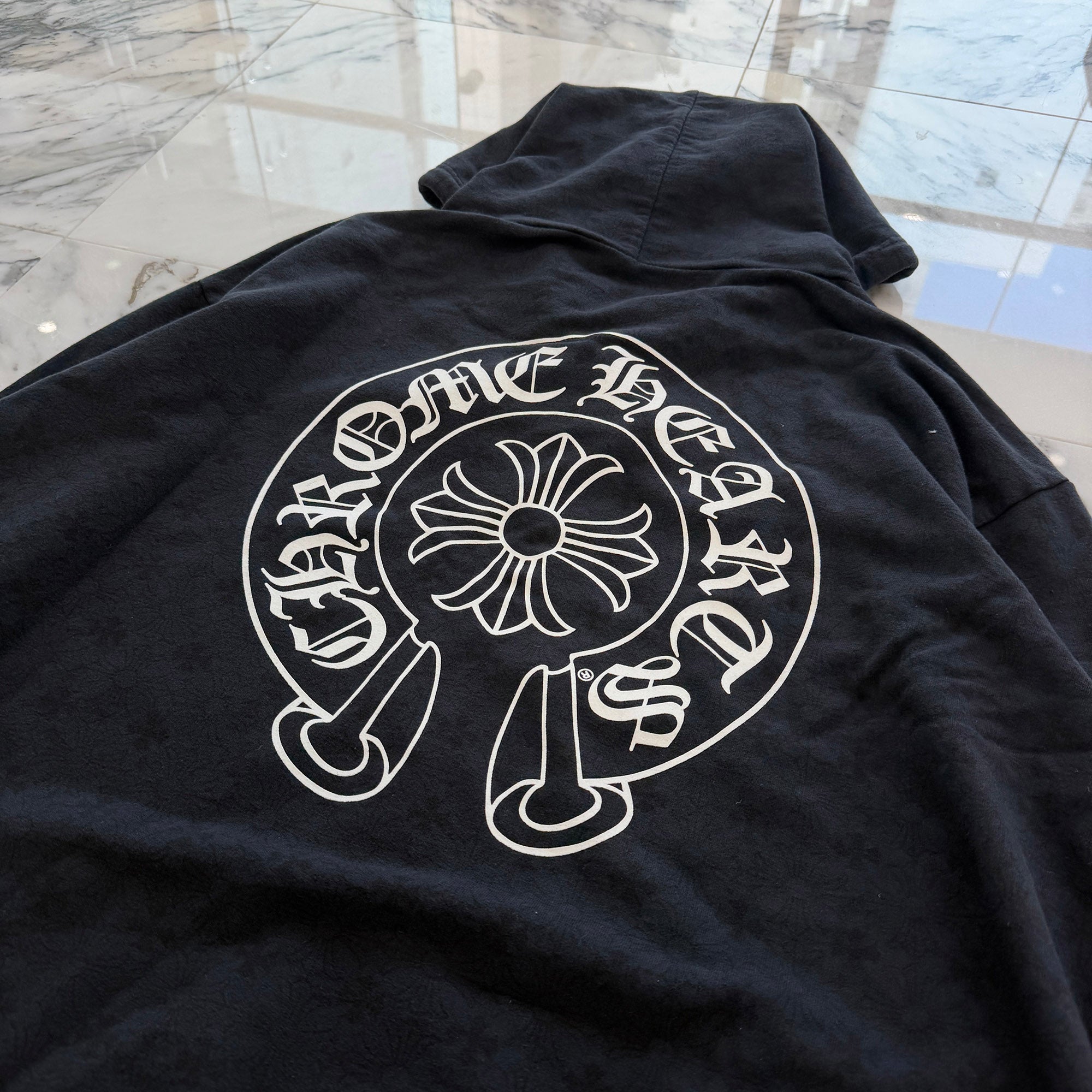 CHROME HEARTS Vertical Logo CH Plus Fuck You Zip Up Hoodie Size XL クロムハーツ ヴァーティカルロゴ CHプラス総柄 ファックユー ジップアップフーディ サイズXL