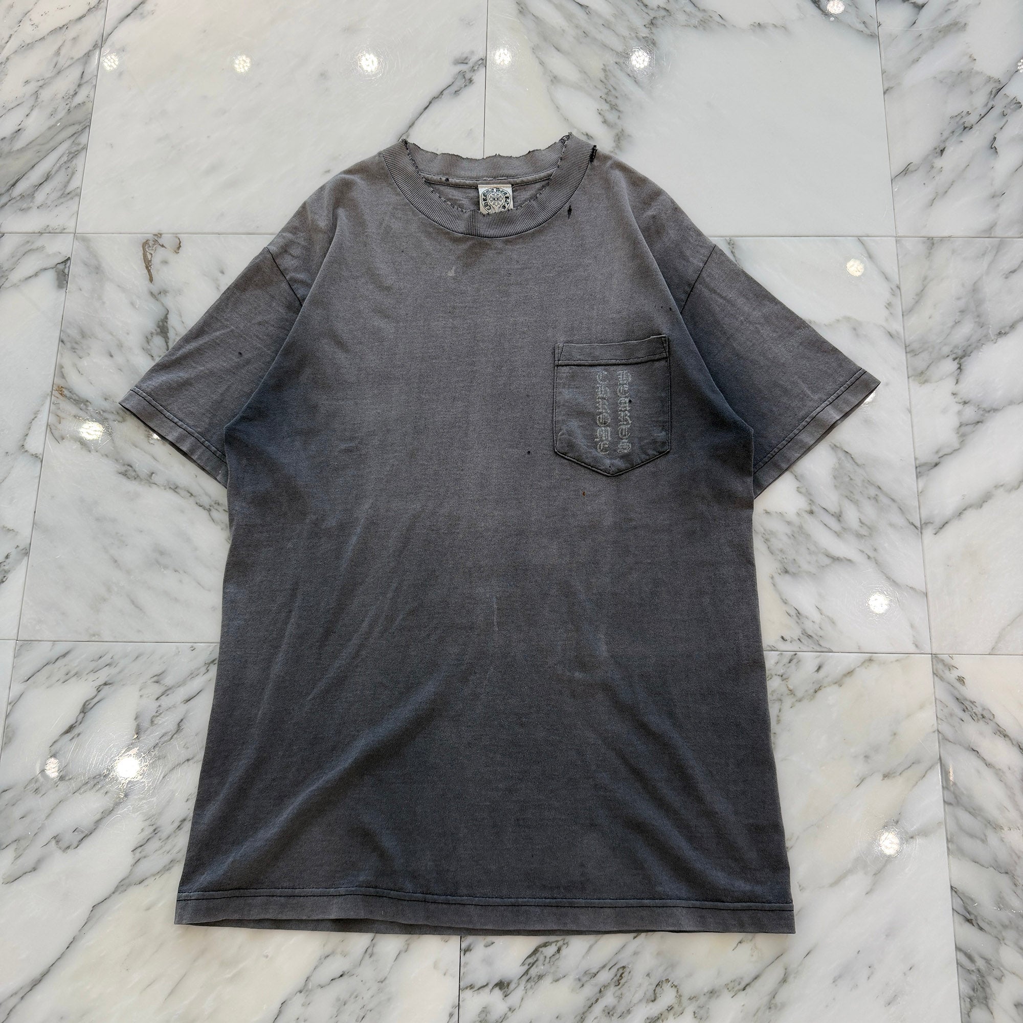 CHROME HEARTS Vertical Logo Back Scroll Tee Size M クロムハーツ ヴァーティカルロゴ バック スクロールTシャツ サイズM