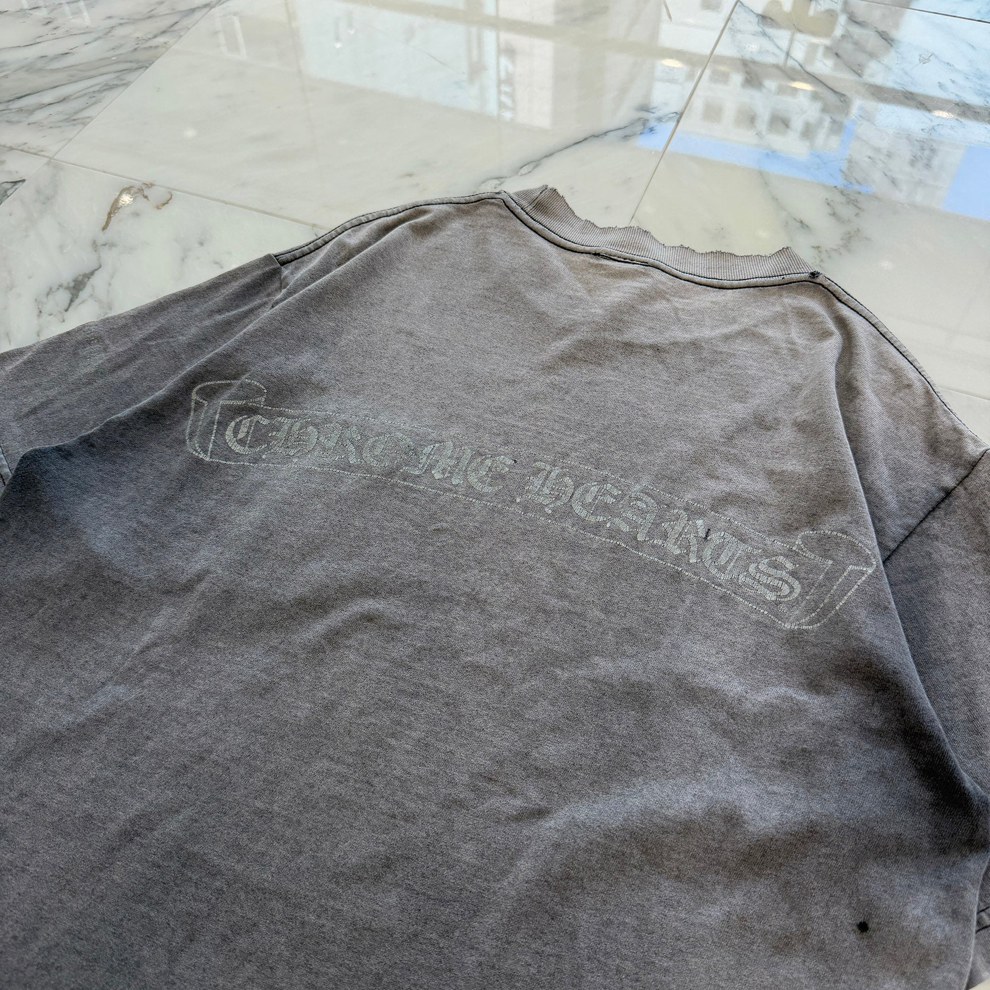 CHROME HEARTS Vertical Logo Back Scroll Tee Size M クロムハーツ ヴァーティカルロゴ バック スクロールTシャツ サイズM