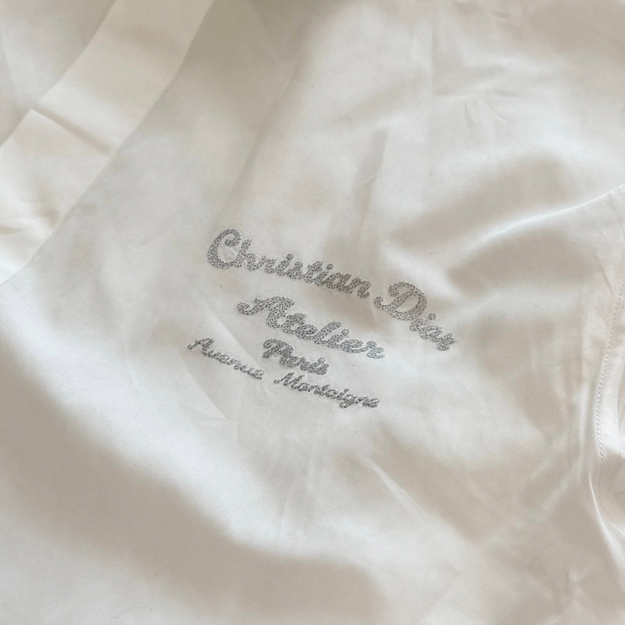 DIOR 2022SS Christian Dior Atelier Logo Embroidery Cotton Shirt 213C543A1581 Size 38 ディオール クリスチャンディオール アトリエ ロゴ刺繍 コットンシャツ サイズ38