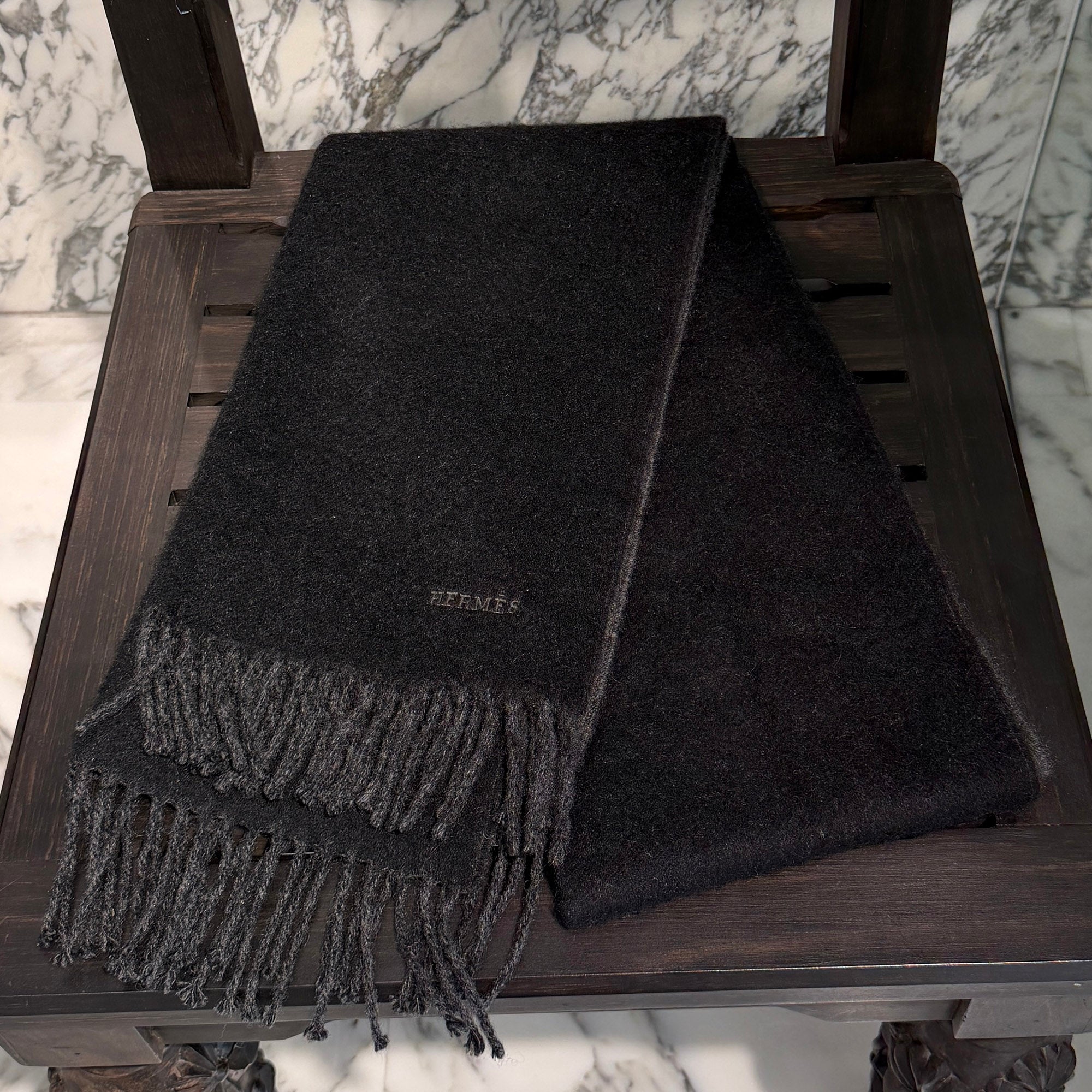 HERMES Recto Verso Reversible Cashmere Scarf H393800T エルメス レクトヴェルソ リバーシブル カシミアマフラー