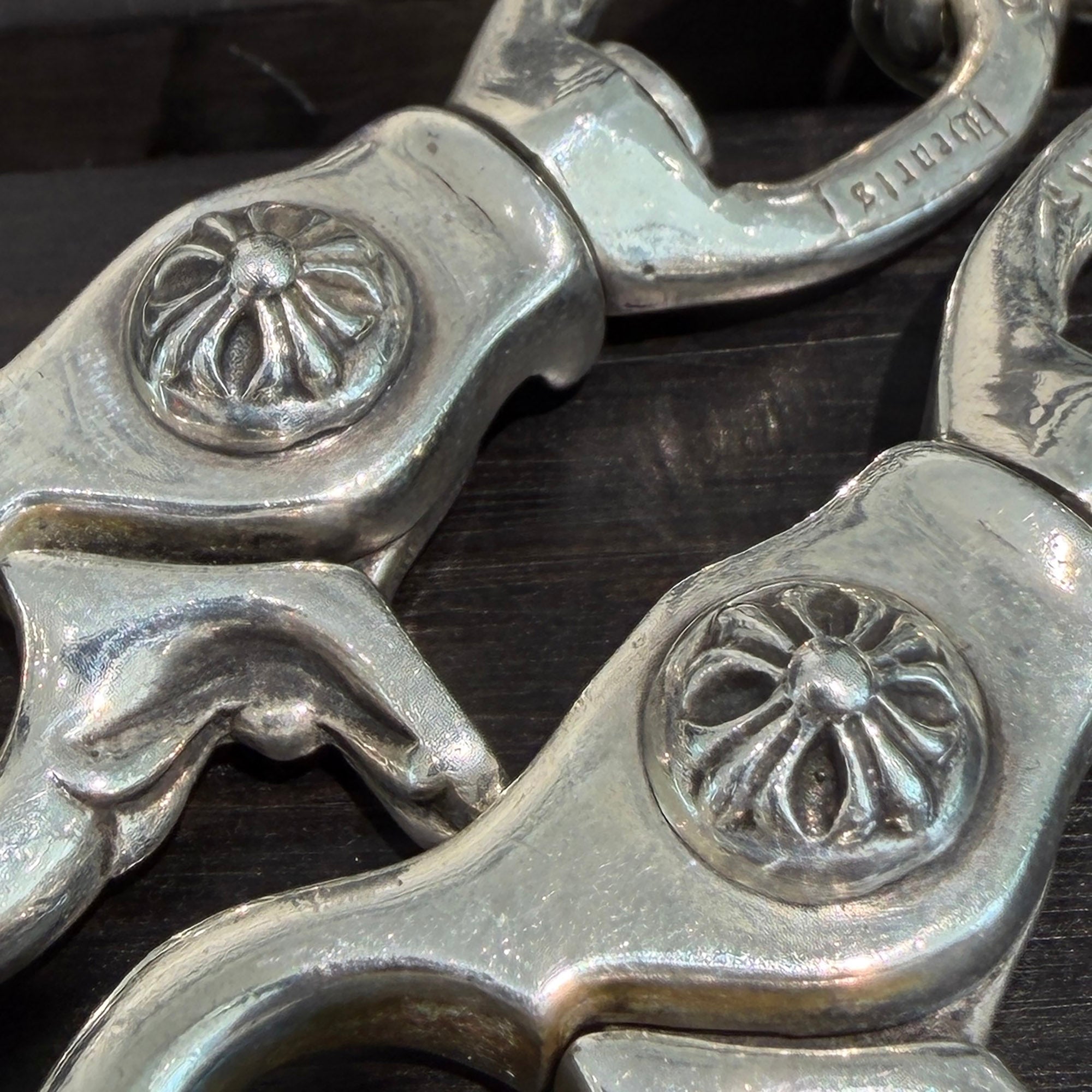 CHROME HEARTS 2CLIP Cross Ball Wallet Chain クロムハーツ 2クリップ