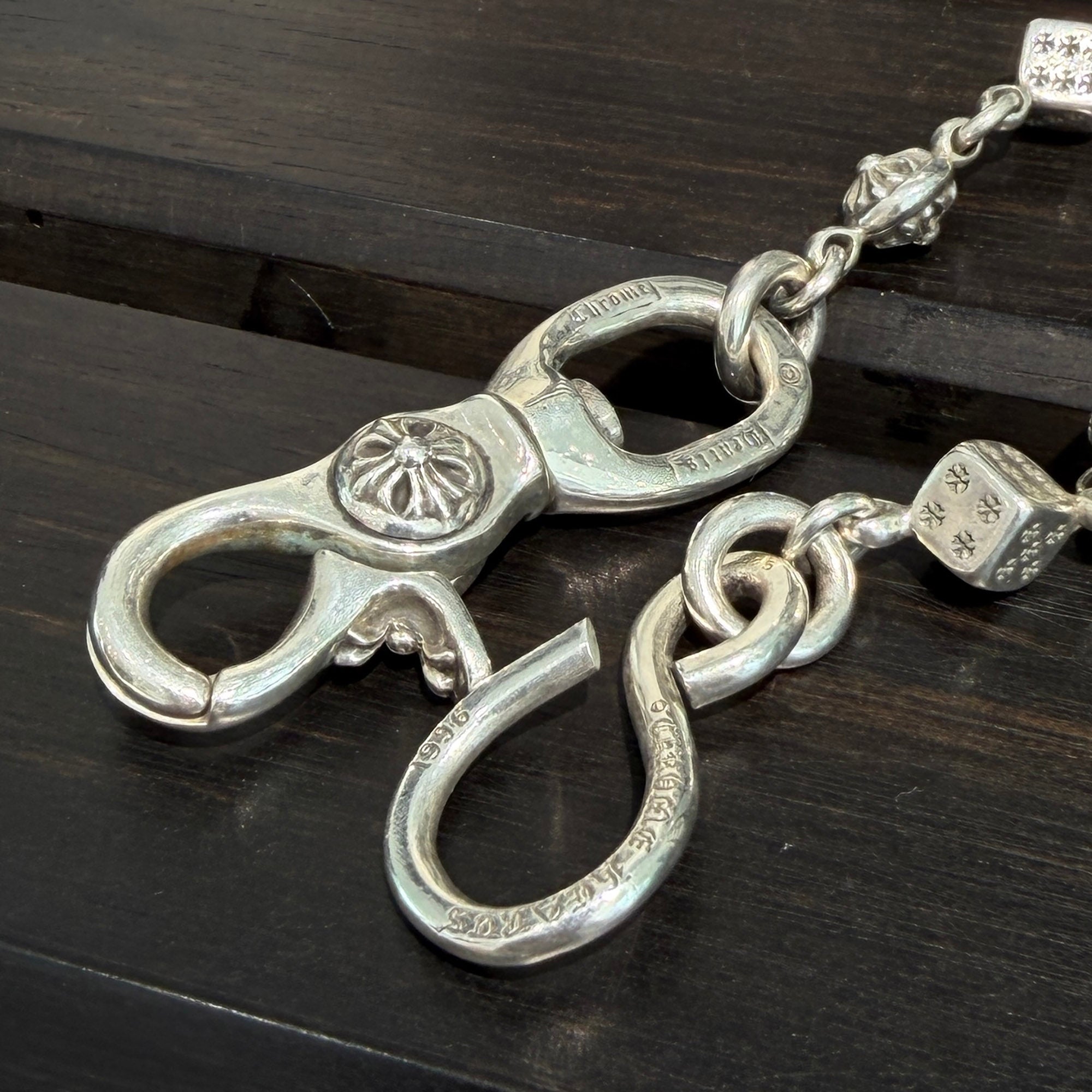 CHROME HEARTS 1 Clip Dice Cross Ball Wallet Chain 16 Link クロムハーツ 1クリップ ダイス クロスボール ウォレットチェーン 16リンク