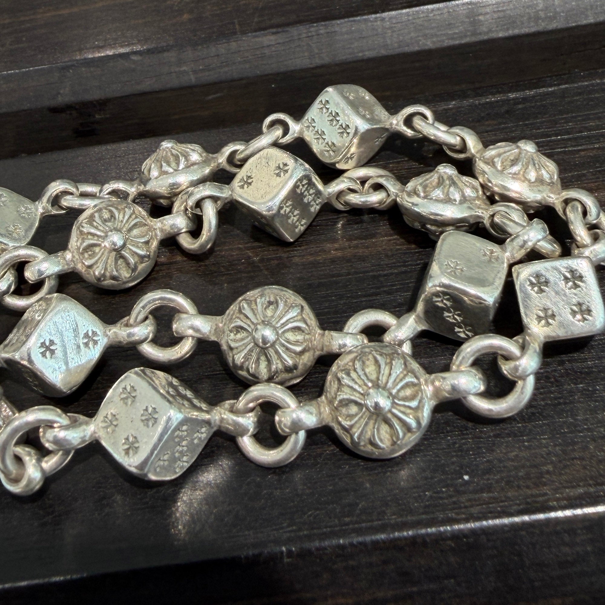 CHROME HEARTS DICE ダイスクロスボール ウォレットチェーン CHROME HEARTS 1 Clip Dice Cross Ball Wallet Chain 16 Link クロム