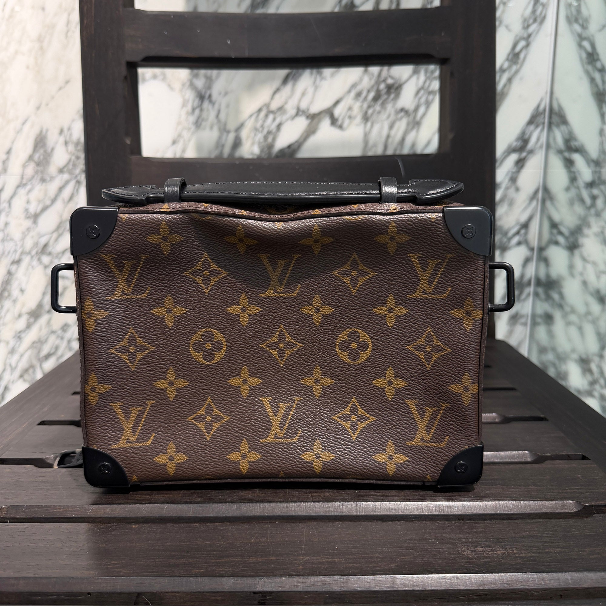 LOUIS VUITTON 2022SS Monogram Macassar Handle Soft Trunk Shoulder Bag M45935 ルイヴィトン モノグラム マカサー ハンドル ソフトトランク ショルダーバッグ