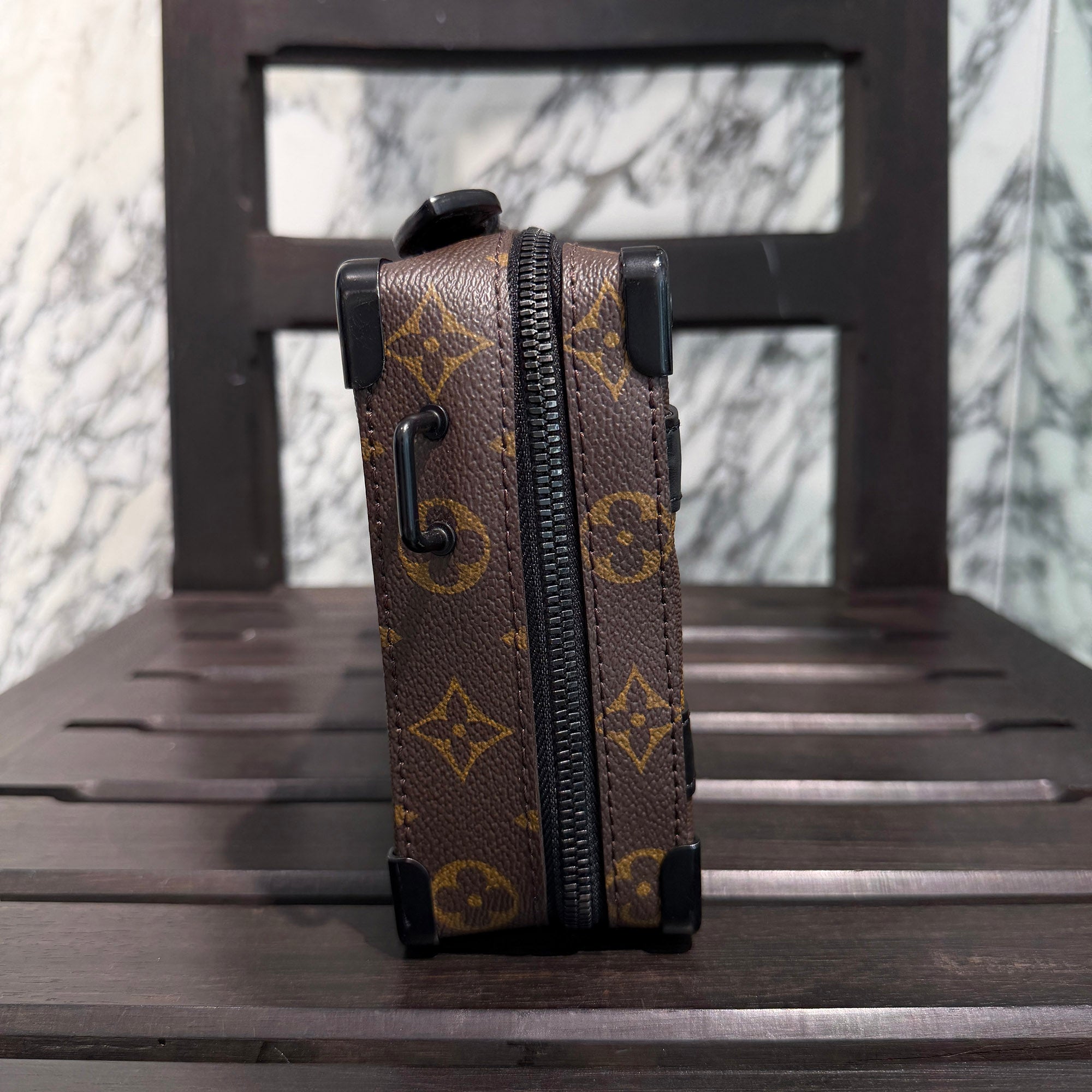 LOUIS VUITTON 2022SS Monogram Macassar Handle Soft Trunk Shoulder Bag M45935 ルイヴィトン モノグラム マカサー ハンドル ソフトトランク ショルダーバッグ