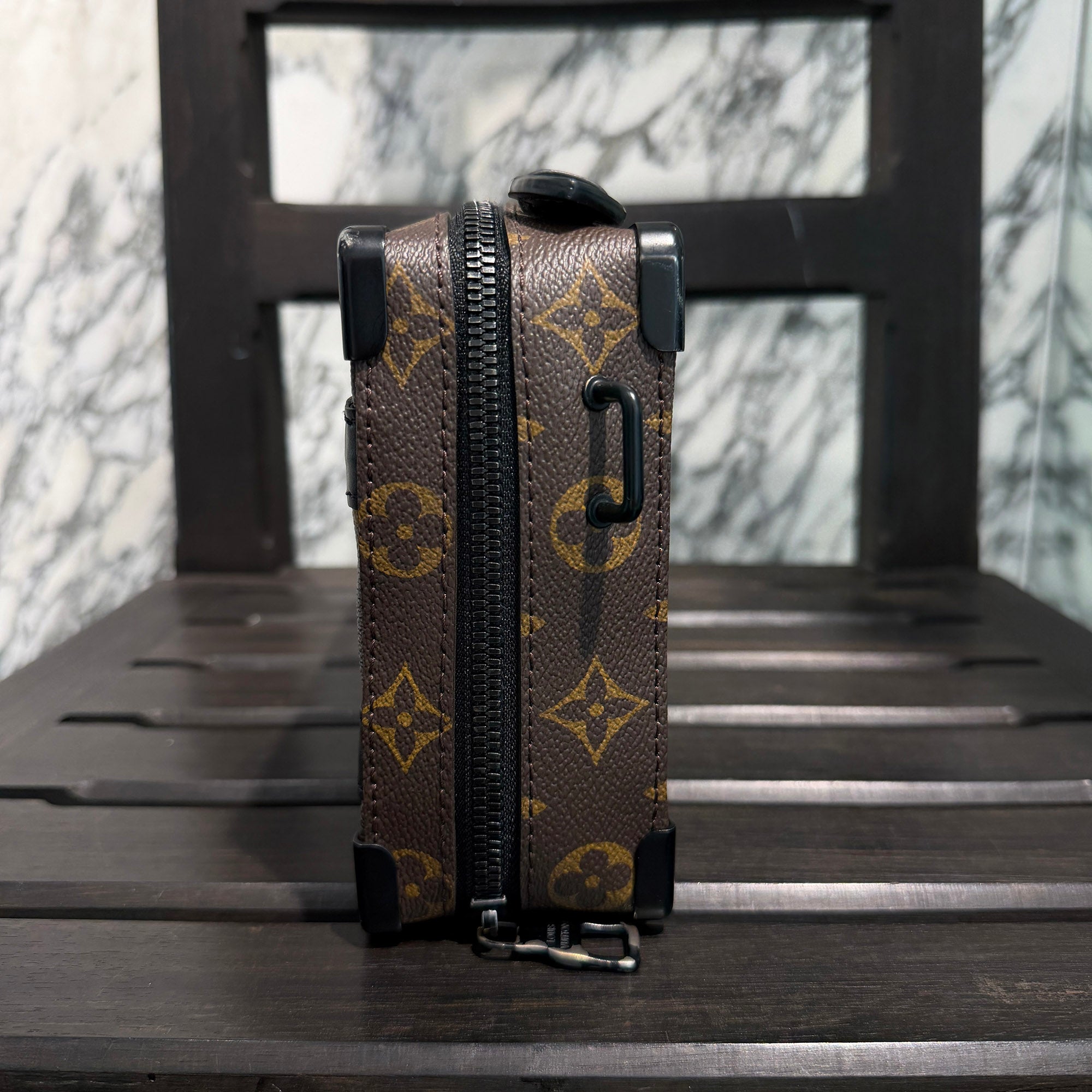 LOUIS VUITTON 2022SS Monogram Macassar Handle Soft Trunk Shoulder Bag M45935 ルイヴィトン モノグラム マカサー ハンドル ソフトトランク ショルダーバッグ