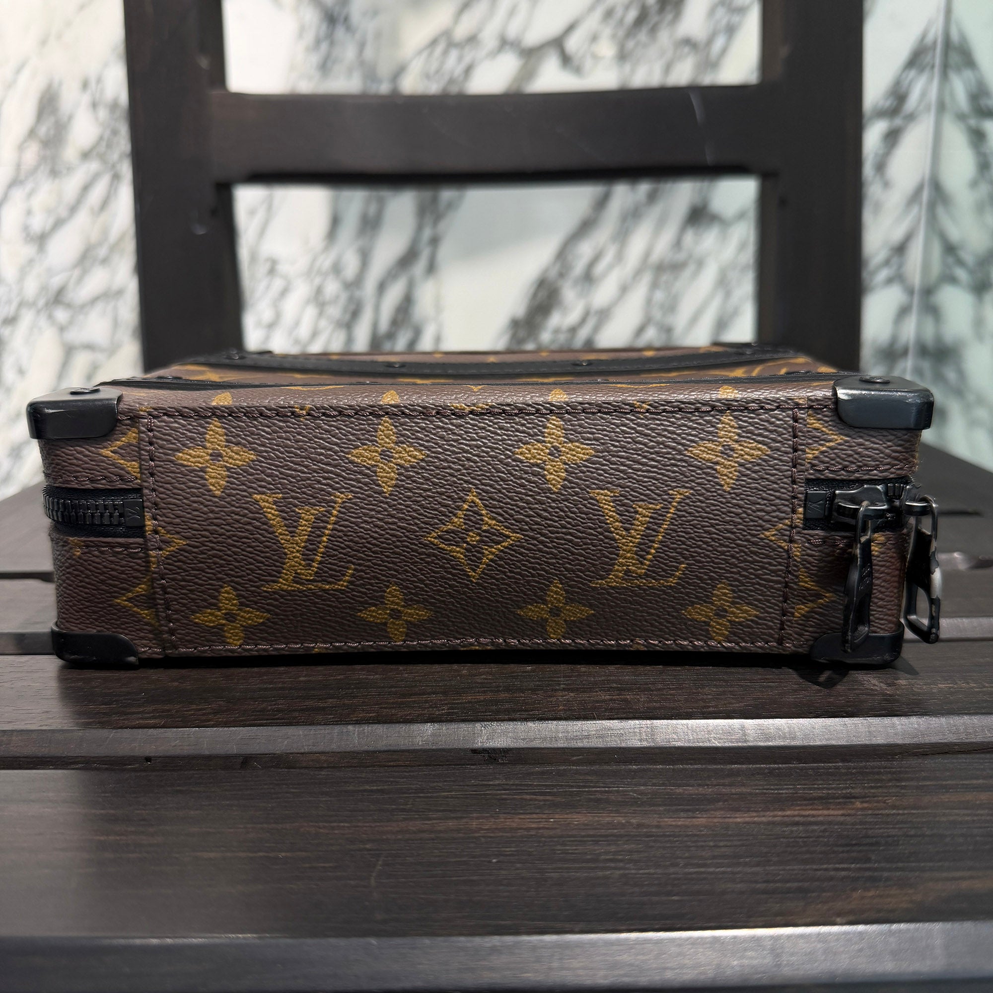 LOUIS VUITTON 2022SS Monogram Macassar Handle Soft Trunk Shoulder Bag M45935 ルイヴィトン モノグラム マカサー ハンドル ソフトトランク ショルダーバッグ