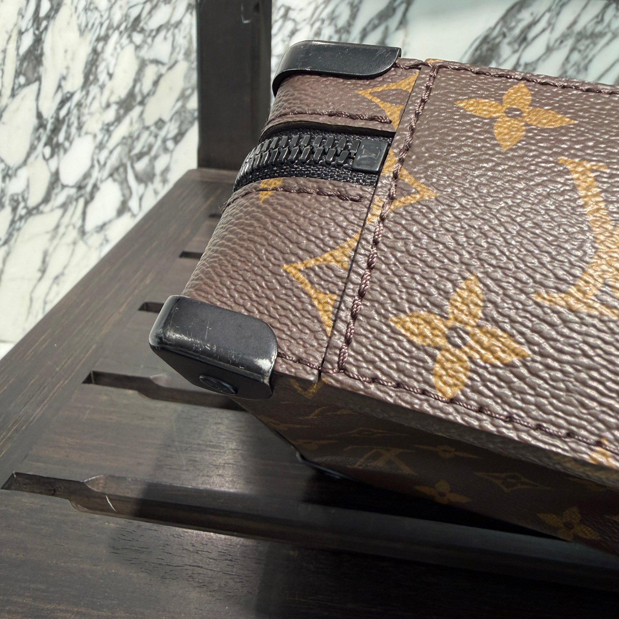 LOUIS VUITTON 2022SS Monogram Macassar Handle Soft Trunk Shoulder Bag M45935 ルイヴィトン モノグラム マカサー ハンドル ソフトトランク ショルダーバッグ