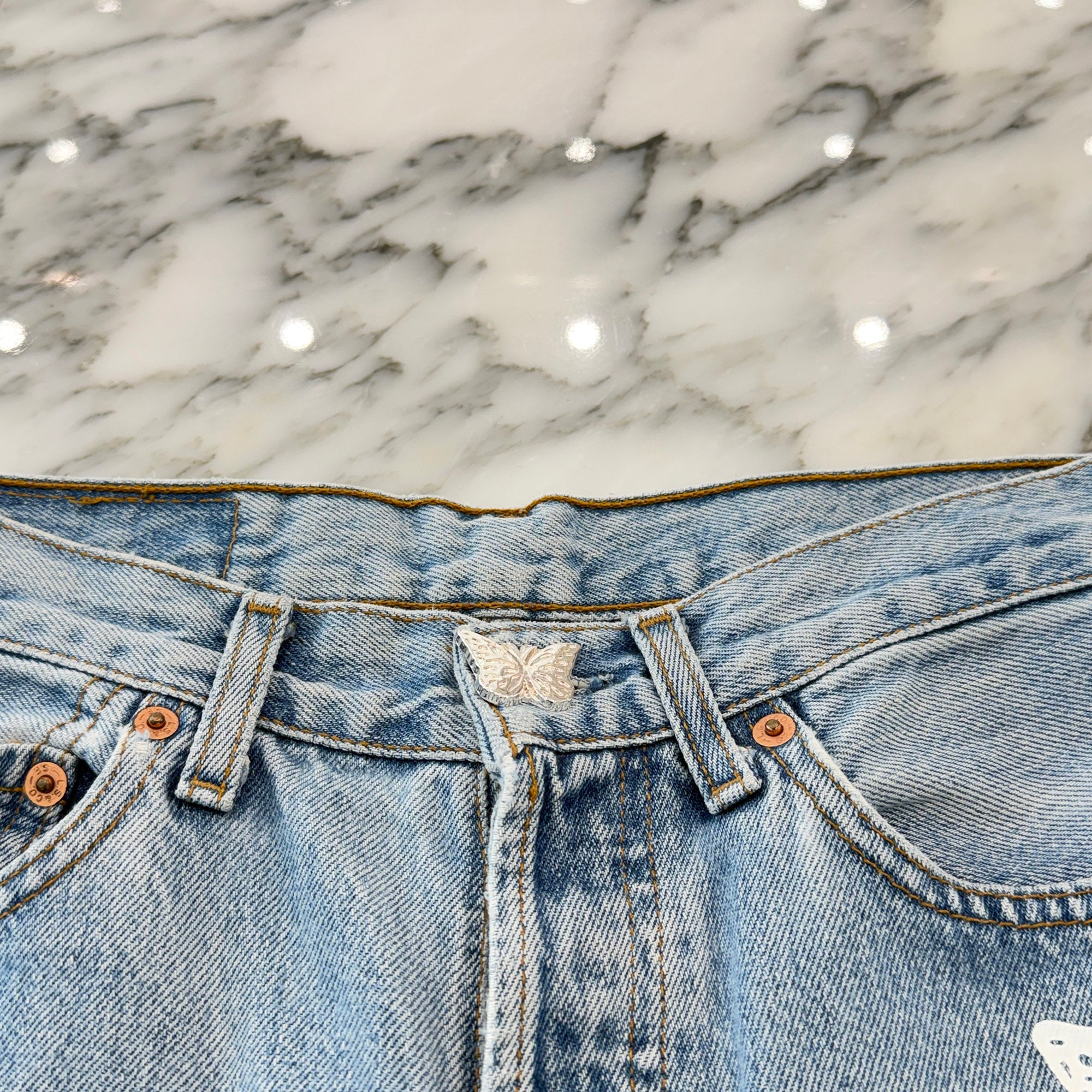 ABOUT DREAMS Butterfly Denim Shorts Size W28 × L32 アバウトドリームズ バタフライ デニムショーツ サイズ W28 × L32