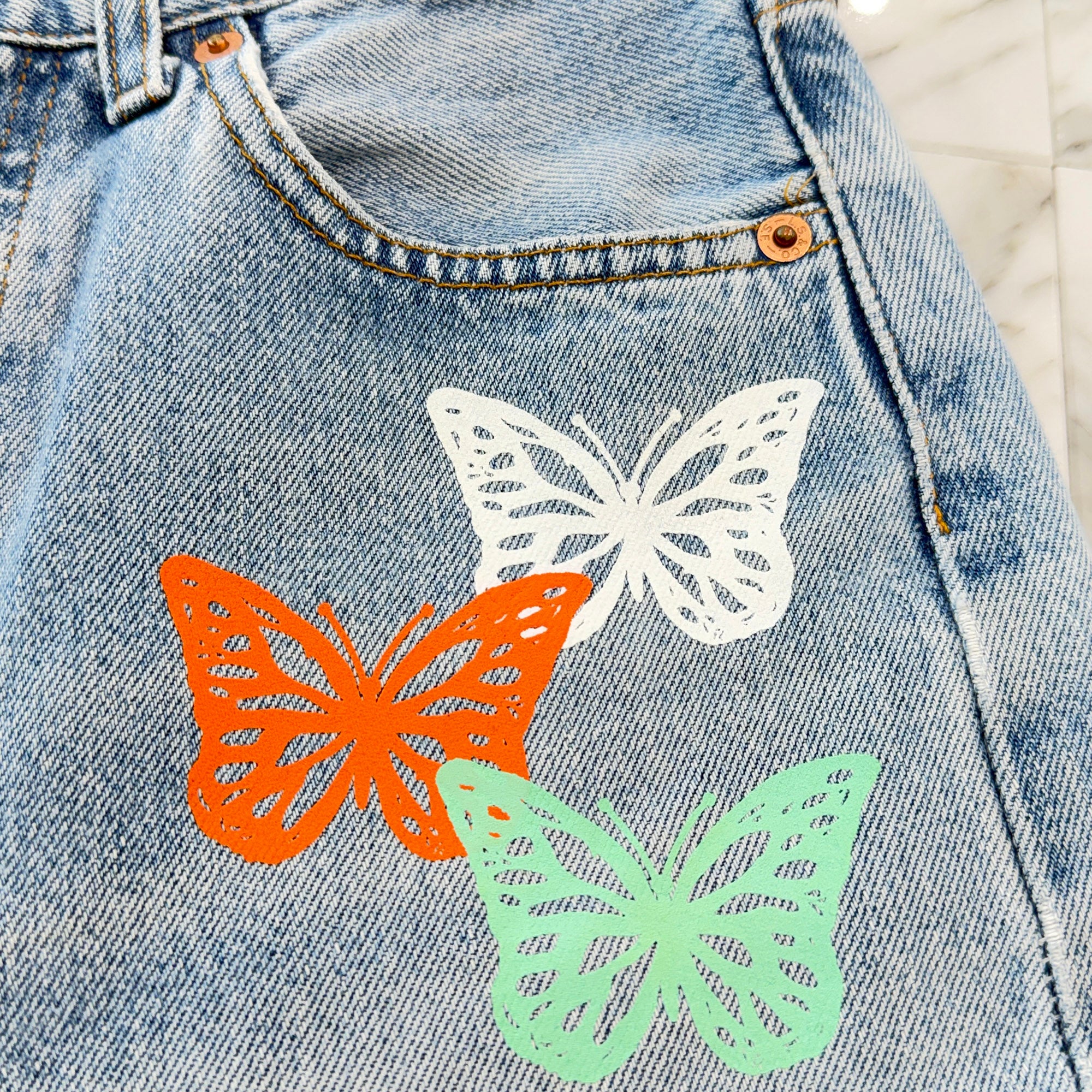 ABOUT DREAMS Butterfly Denim Shorts Size W28 × L32 アバウトドリームズ バタフライ デニムショーツ サイズ W28 × L32
