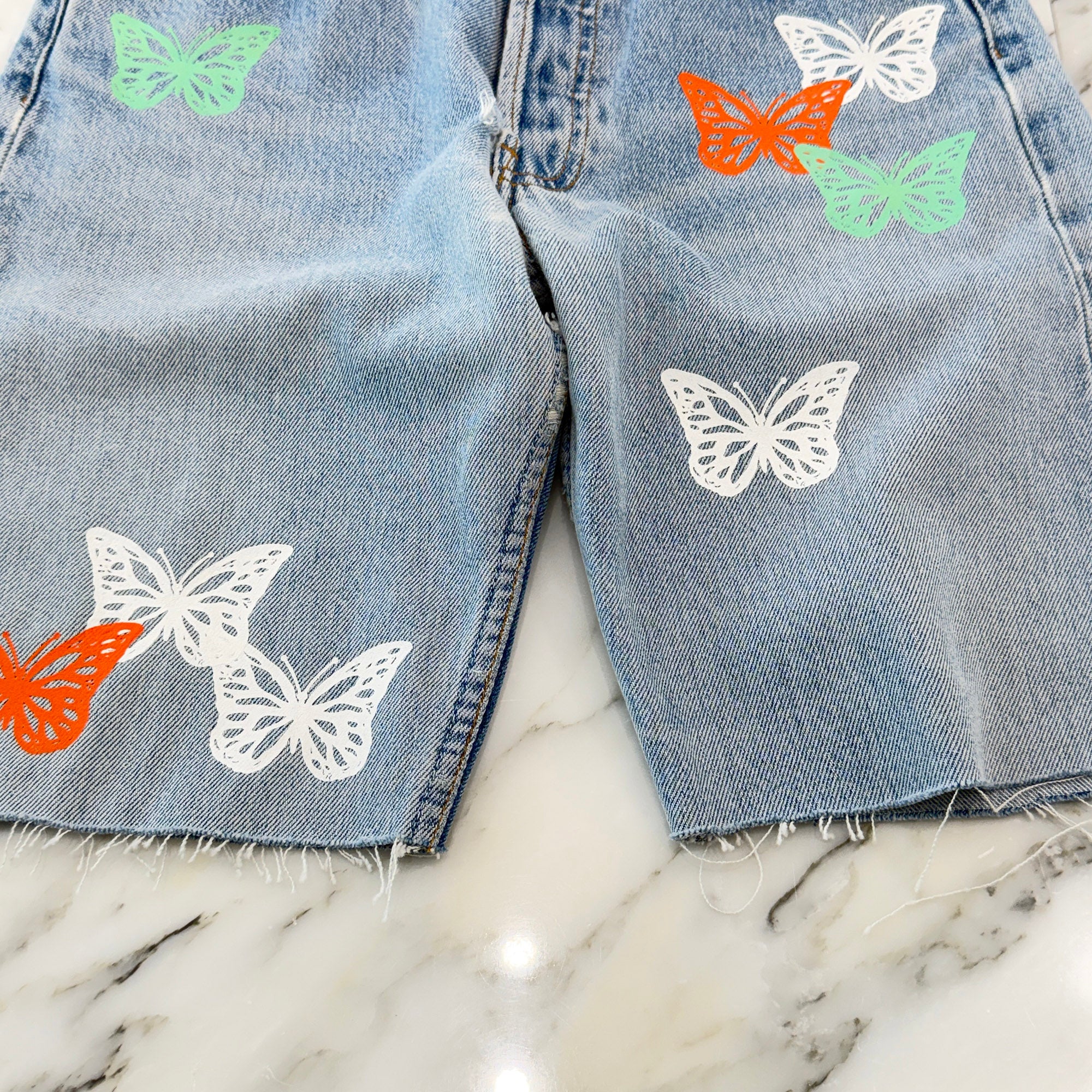 ABOUT DREAMS Butterfly Denim Shorts Size W28 × L32 アバウトドリームズ バタフライ デニムショーツ サイズ W28 × L32