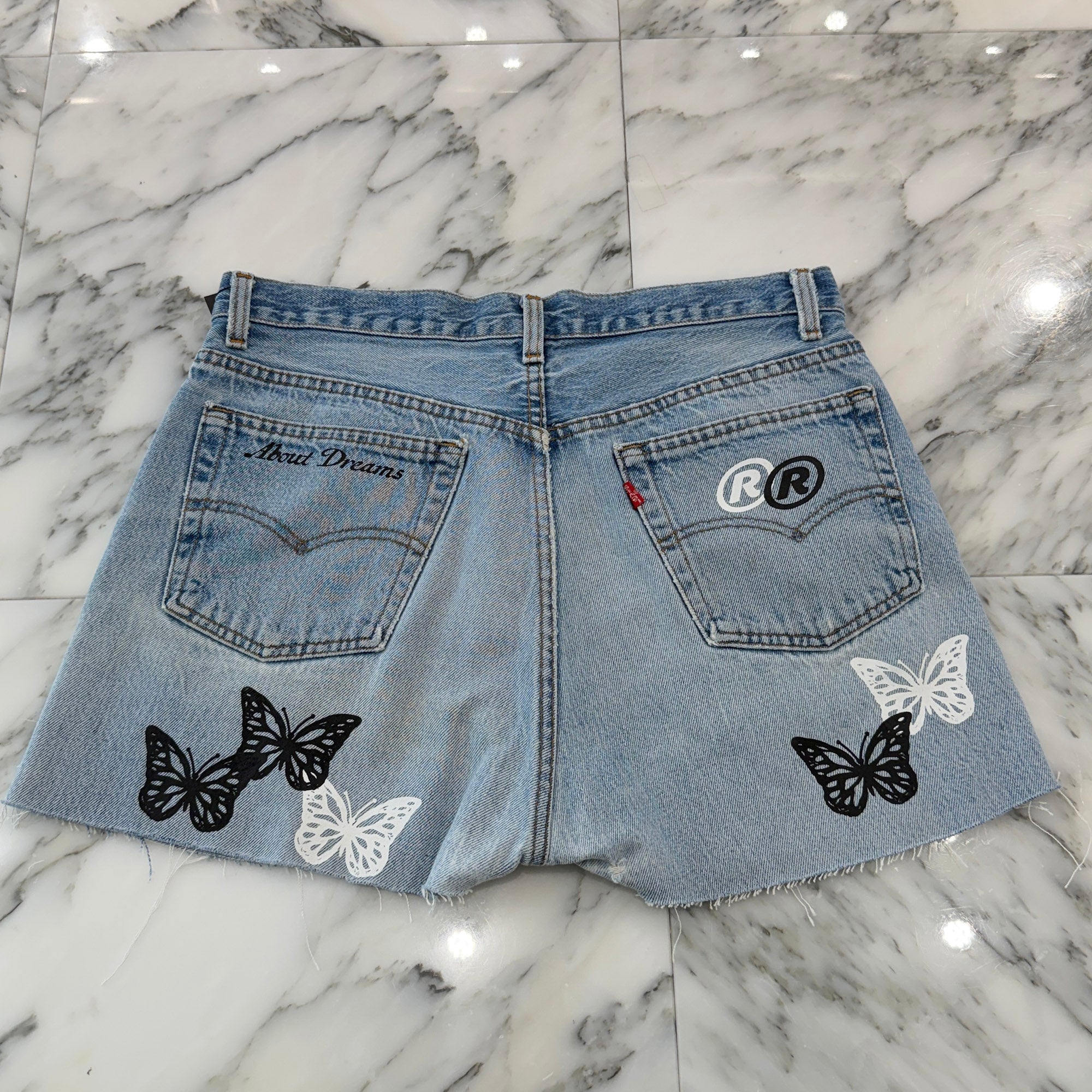 ABOUT DREAMS Butterfly Denim Shorts アバウトドリームズ バタフライ デニムショーツ