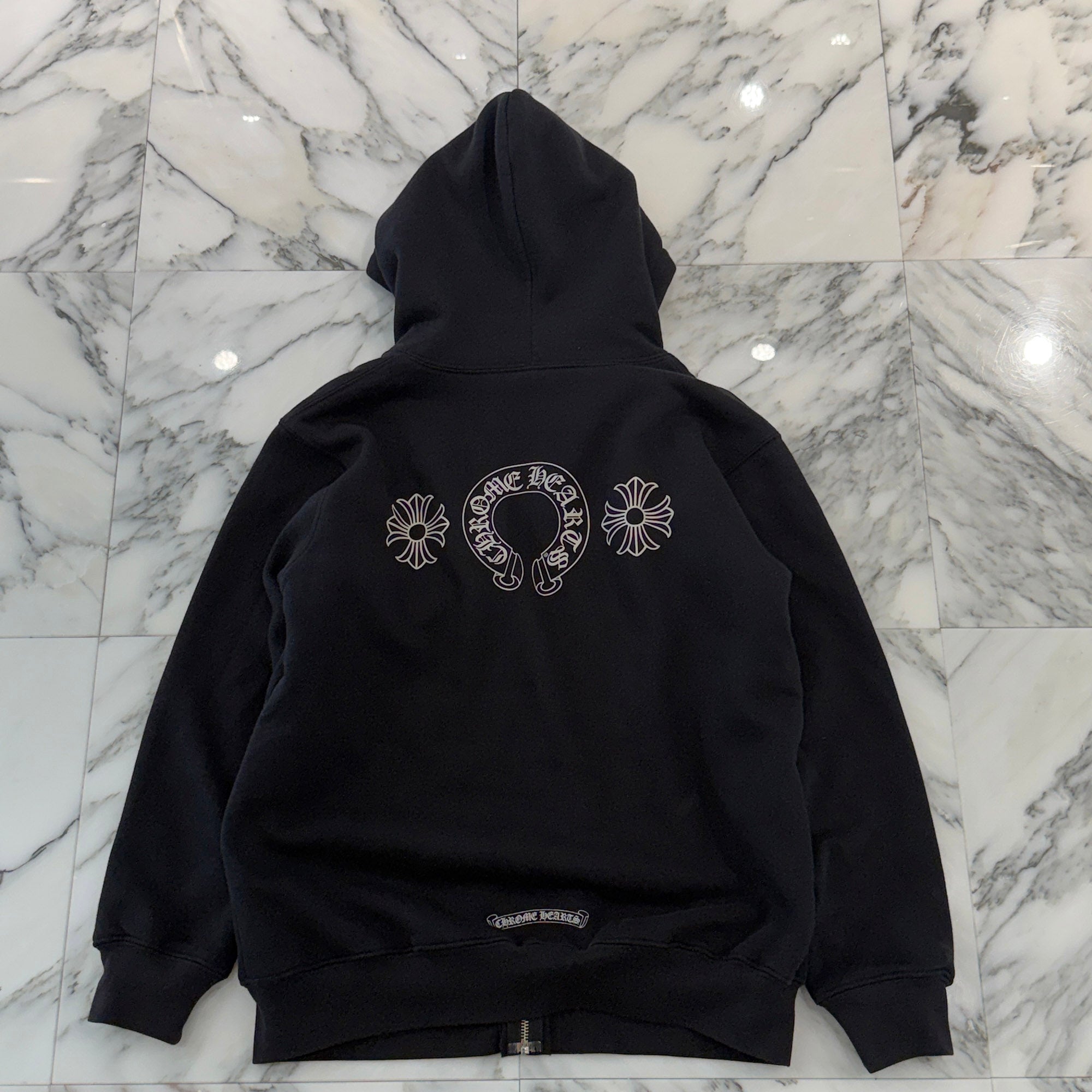 CHROME HEARTS FUCK YOU Back Horseshoe Side CH Plus Zip Up Hoodie Size L クロムハーツ ファックユー バックホースシュー サイドCHプラス ジップアップ フーディ サイズL