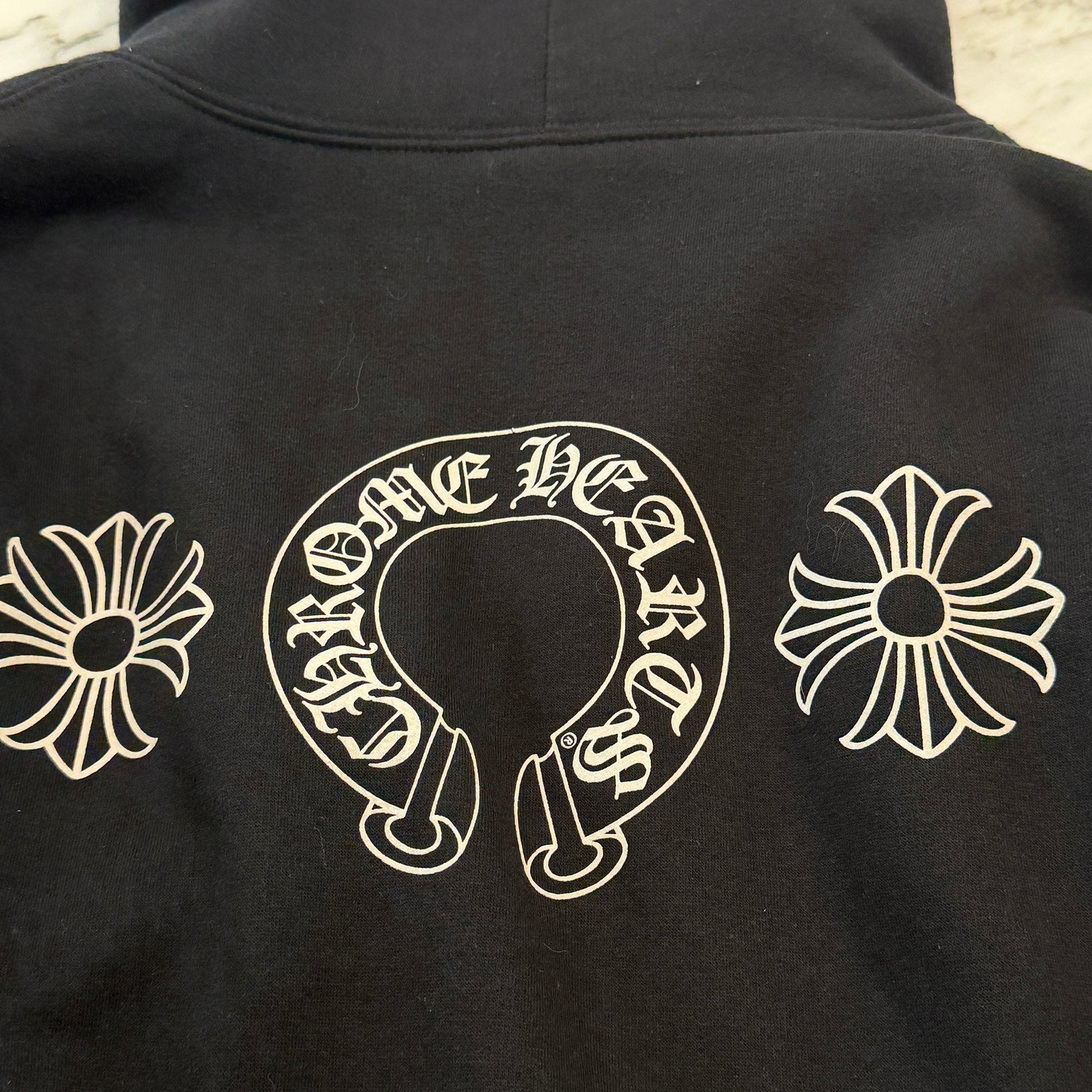 CHROME HEARTS FUCK YOU Back Horseshoe Side CH Plus Zip Up Hoodie Size L クロムハーツ ファックユー バックホースシュー サイドCHプラス ジップアップ フーディ サイズL