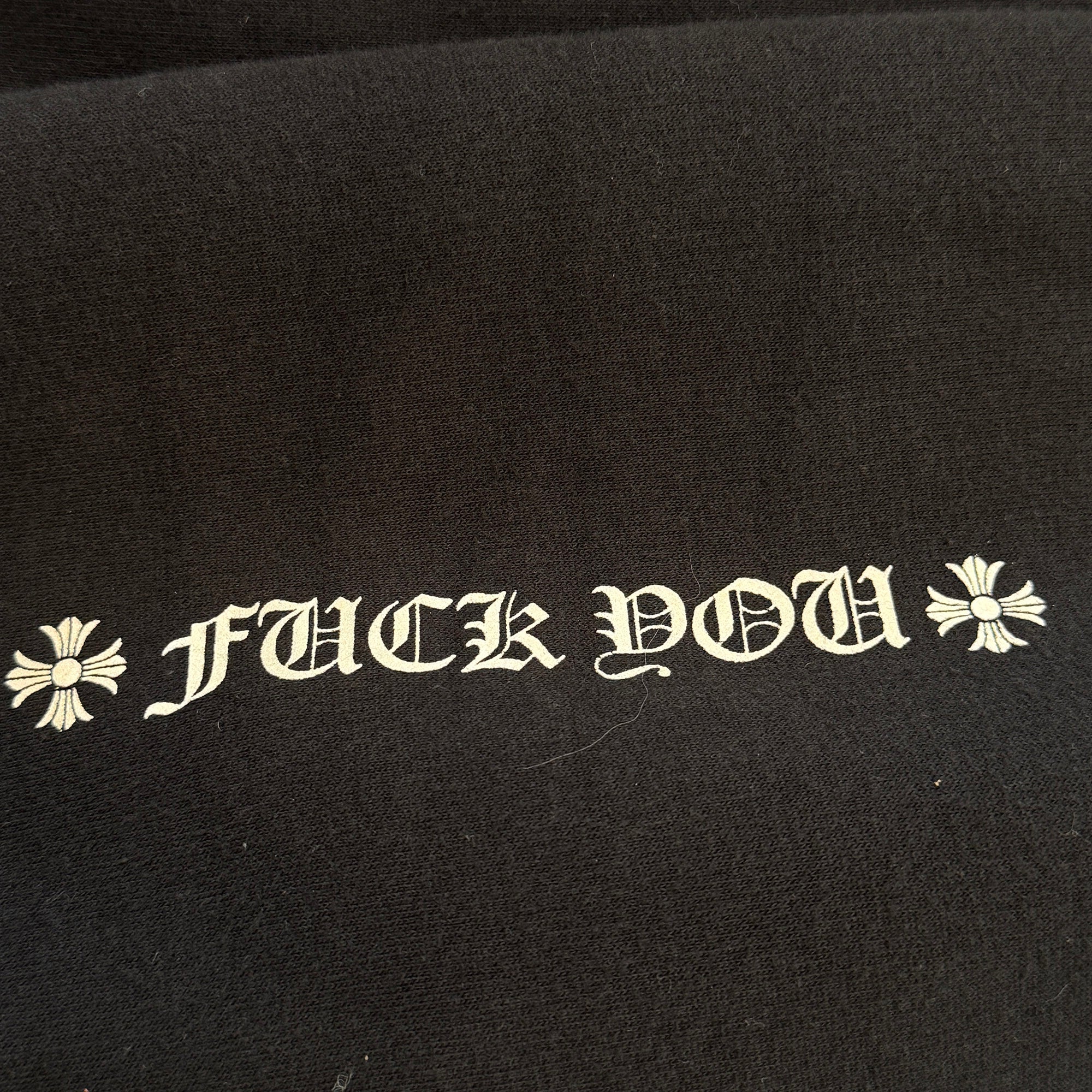 CHROME HEARTS FUCK YOU Back Horseshoe Side CH Plus Zip Up Hoodie Size L クロムハーツ ファックユー バックホースシュー サイドCHプラス ジップアップ フーディ サイズL