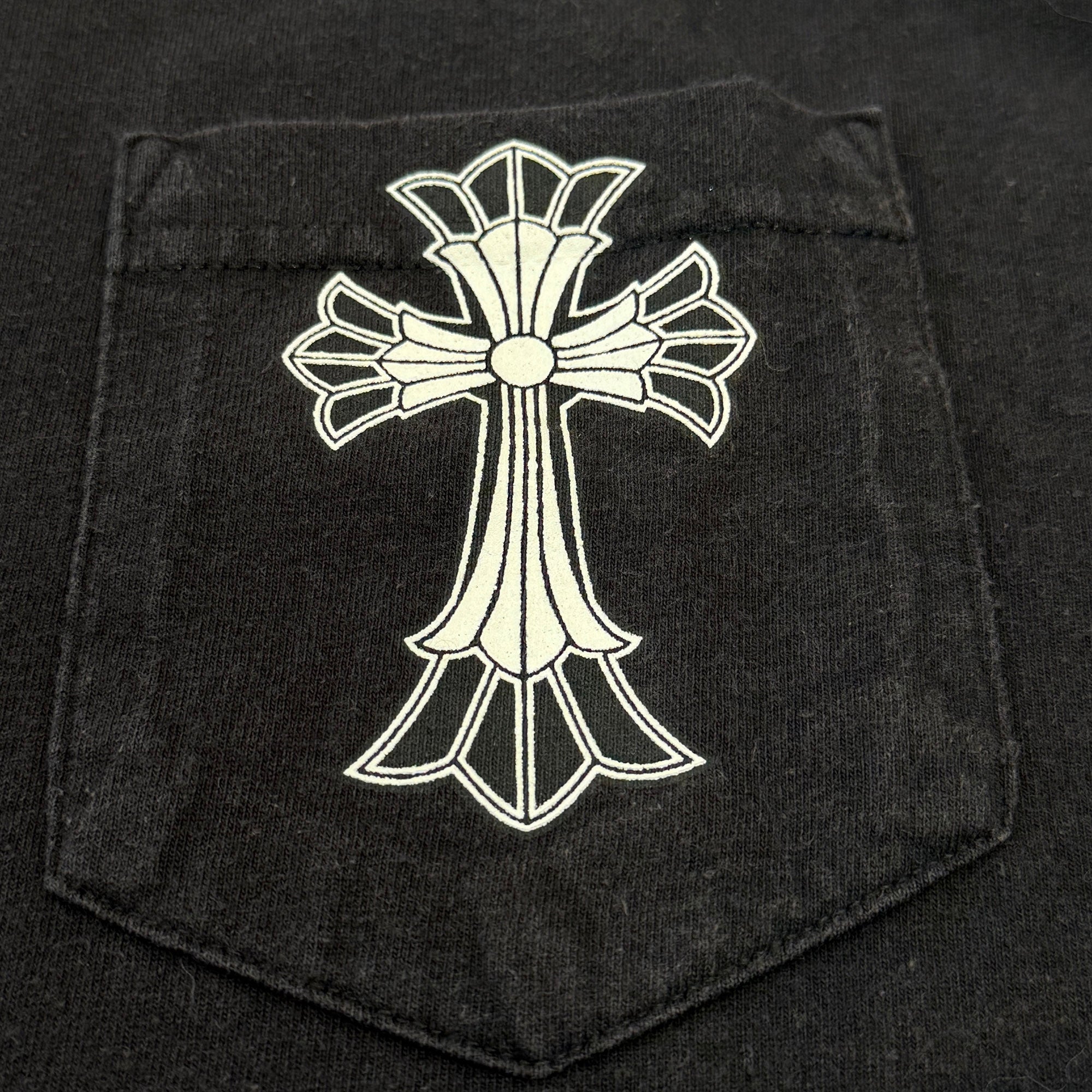 CHROME HEARTS Neck Logo Back Double Cross Scroll Tee Size L クロムハーツ ネックロゴ バック ダブル クロス スクロール Tシャツ サイズL