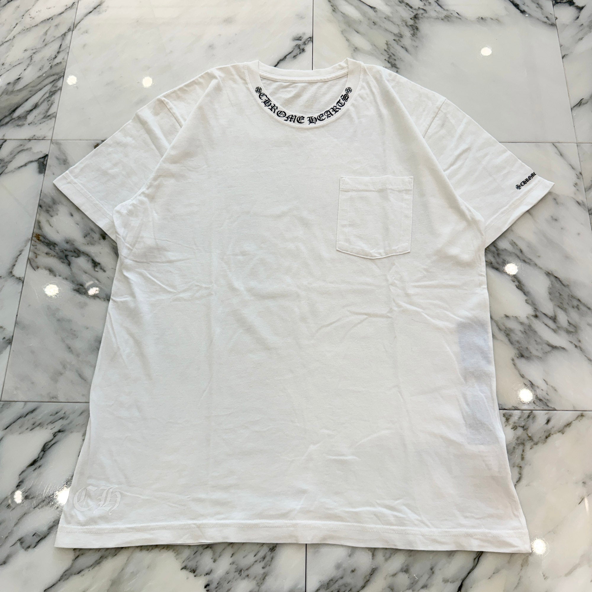 CHROME HEARTS Neck Logo Tee Size L クロムハーツ ネックロゴ Tシャツ サイズL