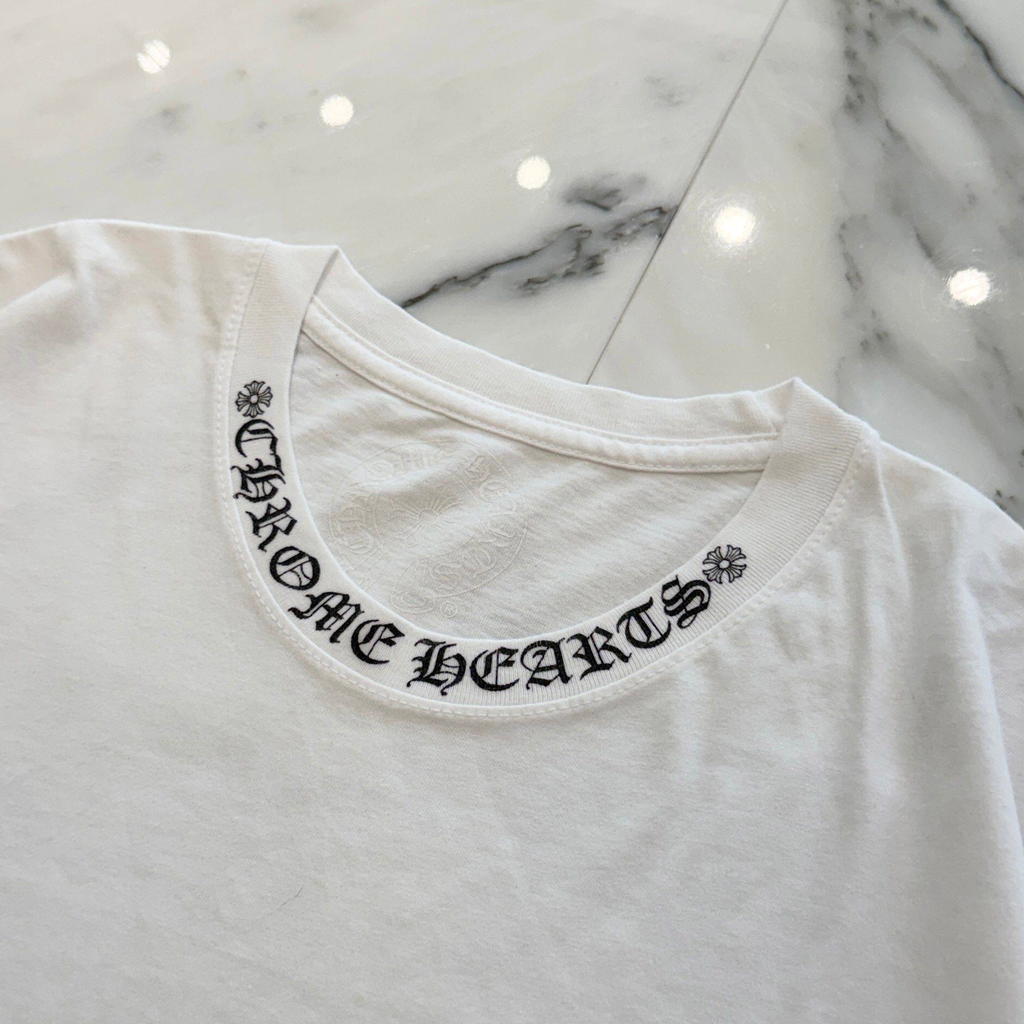 CHROME HEARTS Neck Logo Tee Size L クロムハーツ ネックロゴ Tシャツ サイズL