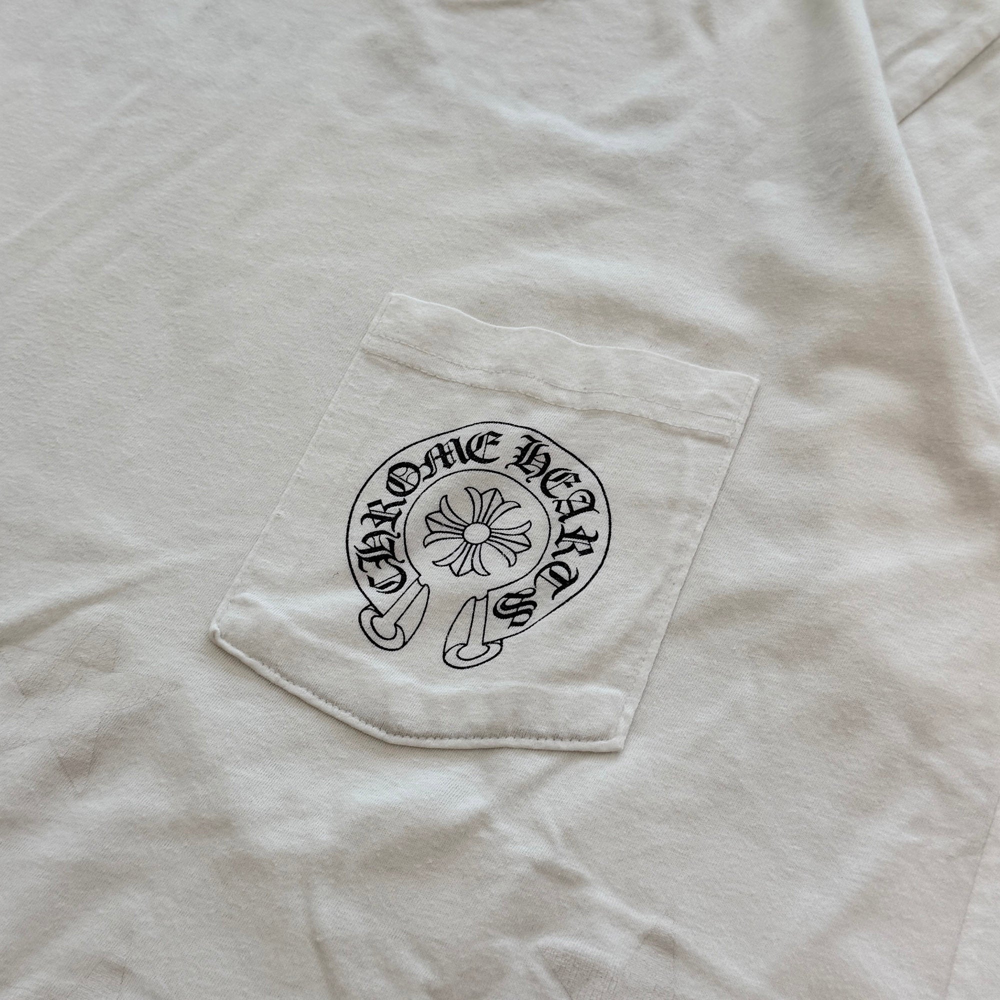 CHROME HEARTS Back Scroll Horseshoe Star Print Tee Size M クロムハーツ バックスクロール ホースシュー スタープリントTシャツ サイズM