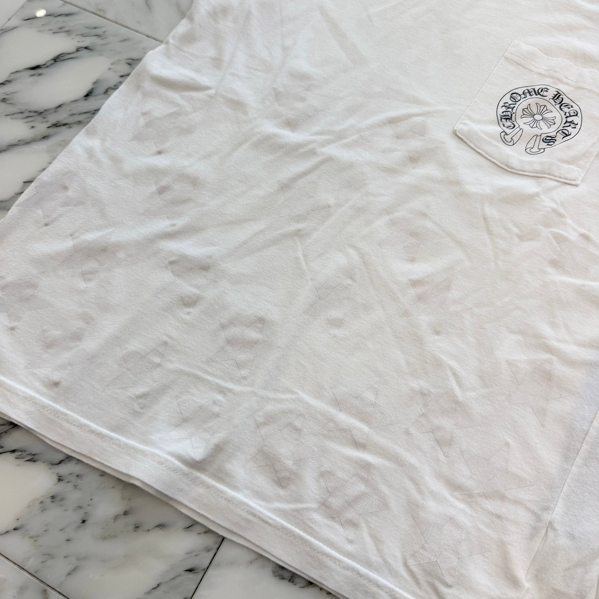 CHROME HEARTS Back Scroll Horseshoe Star Print Tee Size M クロムハーツ バックスクロール ホースシュー スタープリントTシャツ サイズM