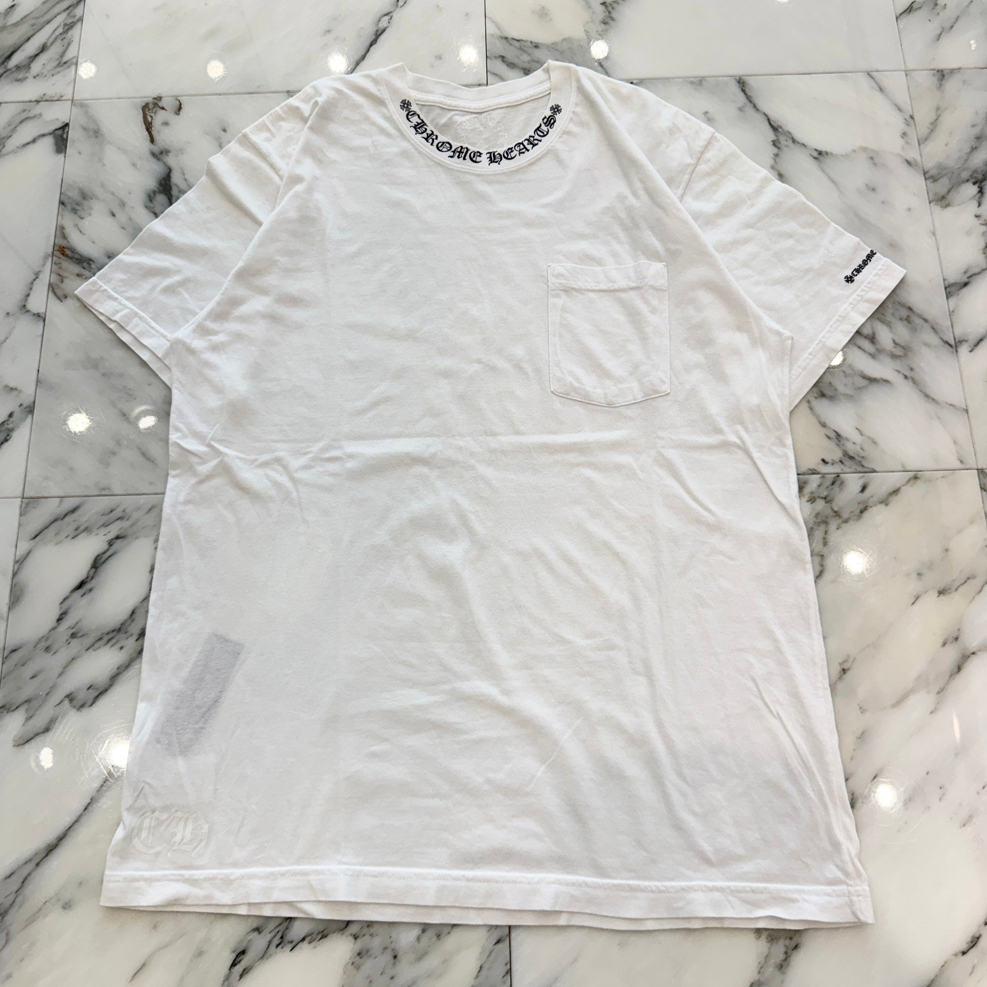 CHROME HEARTS Neck Logo Tee Size L クロムハーツ ネックロゴ Tシャツ サイズL
