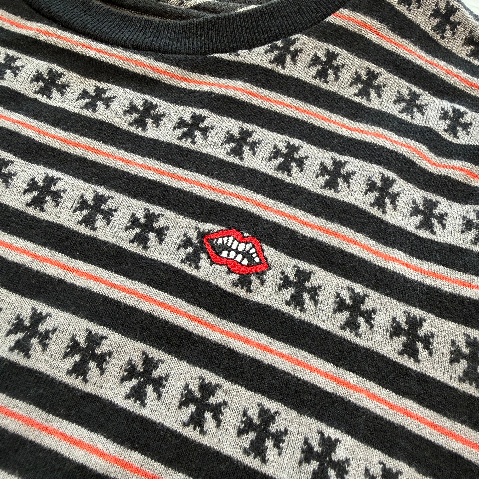 CHROME HEARTS × MATTY BOY Y NOT Stripe CH Plus Tee Size S クロムハーツ×マッティボーイ ワイノット ストライプ CHプラス Tシャツ サイズS