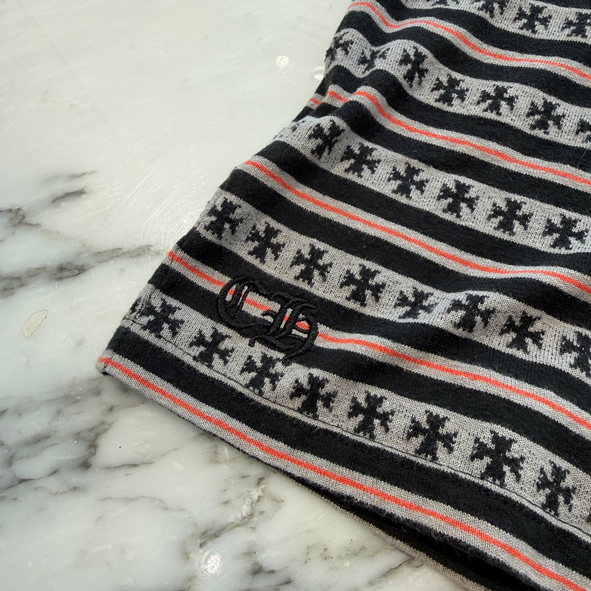 CHROME HEARTS × MATTY BOY Y NOT Stripe CH Plus Tee Size S クロムハーツ×マッティボーイ ワイノット ストライプ CHプラス Tシャツ サイズS