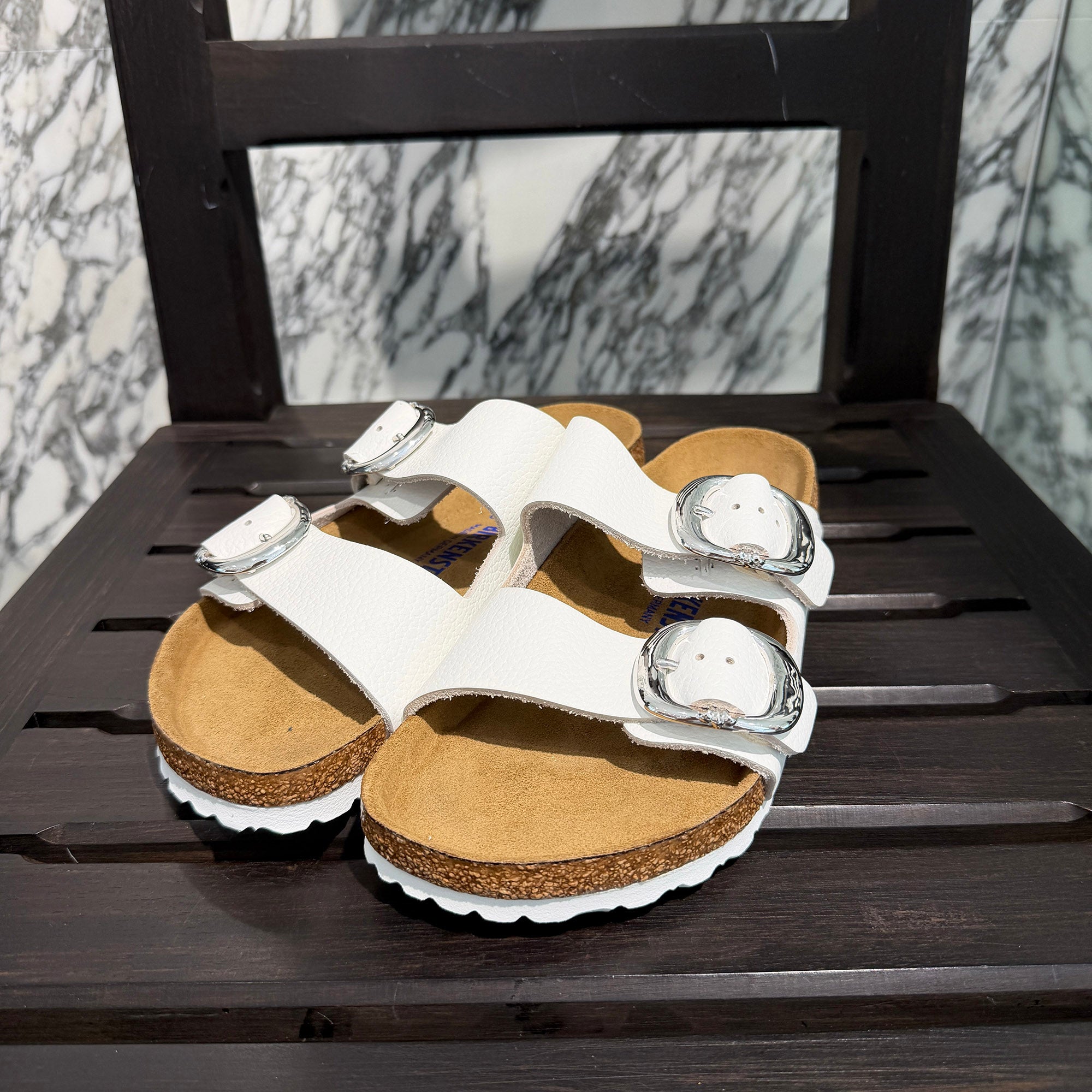 CHROME HEARTS × BIRKENSTOCK Gunslinger Buckle Arizona Leather Sandals Size 38 (24.5cm) クロムハーツ × ビルケンシュトック ガンスリンガーバックル アリゾナ レザー サンダル サイズ38 (24.5cm)
