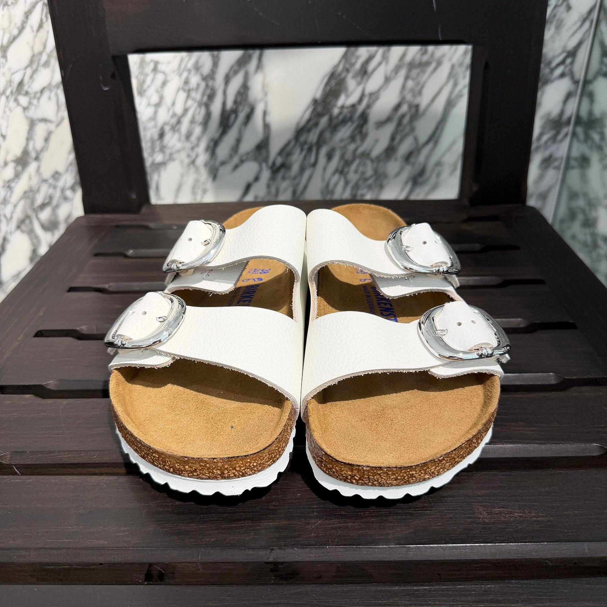 CHROME HEARTS × BIRKENSTOCK Gunslinger Buckle Arizona Leather Sandals Size 38 (24.5cm) クロムハーツ × ビルケンシュトック ガンスリンガーバックル アリゾナ レザー サンダル サイズ38 (24.5cm)
