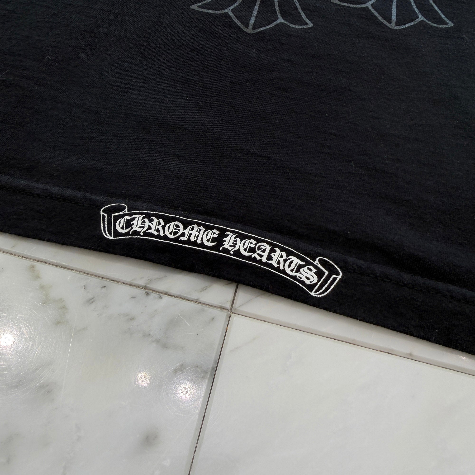 CHROME HEARTS Back Cemetery Cross Vine Dagger Print Tee Size XL