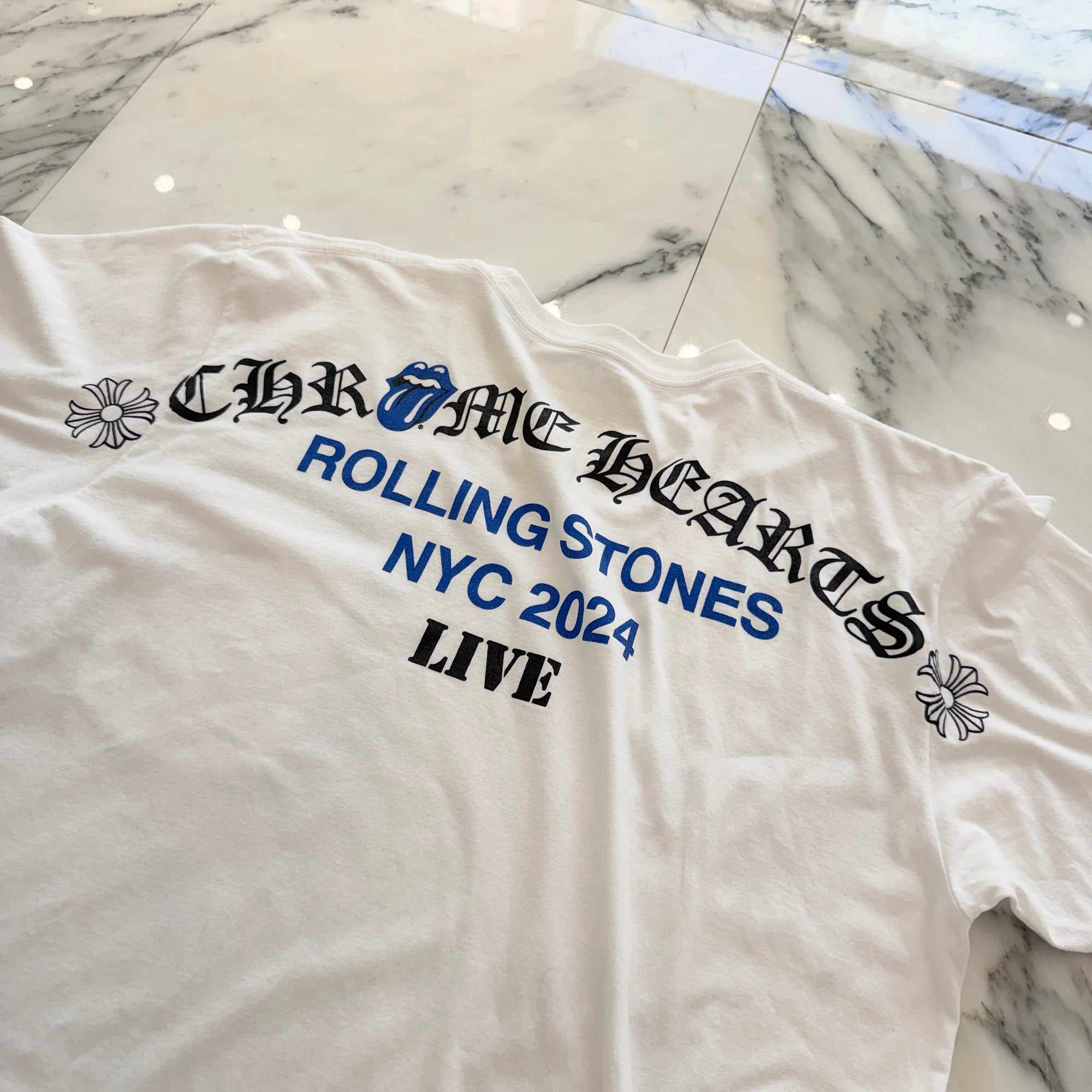 CHROME HEARTS × The Rolling Stones Las Vegas Limited Lip And Tongue Arch Logo Tee Size L クロムハーツ × ローリングストーンズ ラスベガス限定 リップアンドタン アーチロゴ Tシャツ サイズL