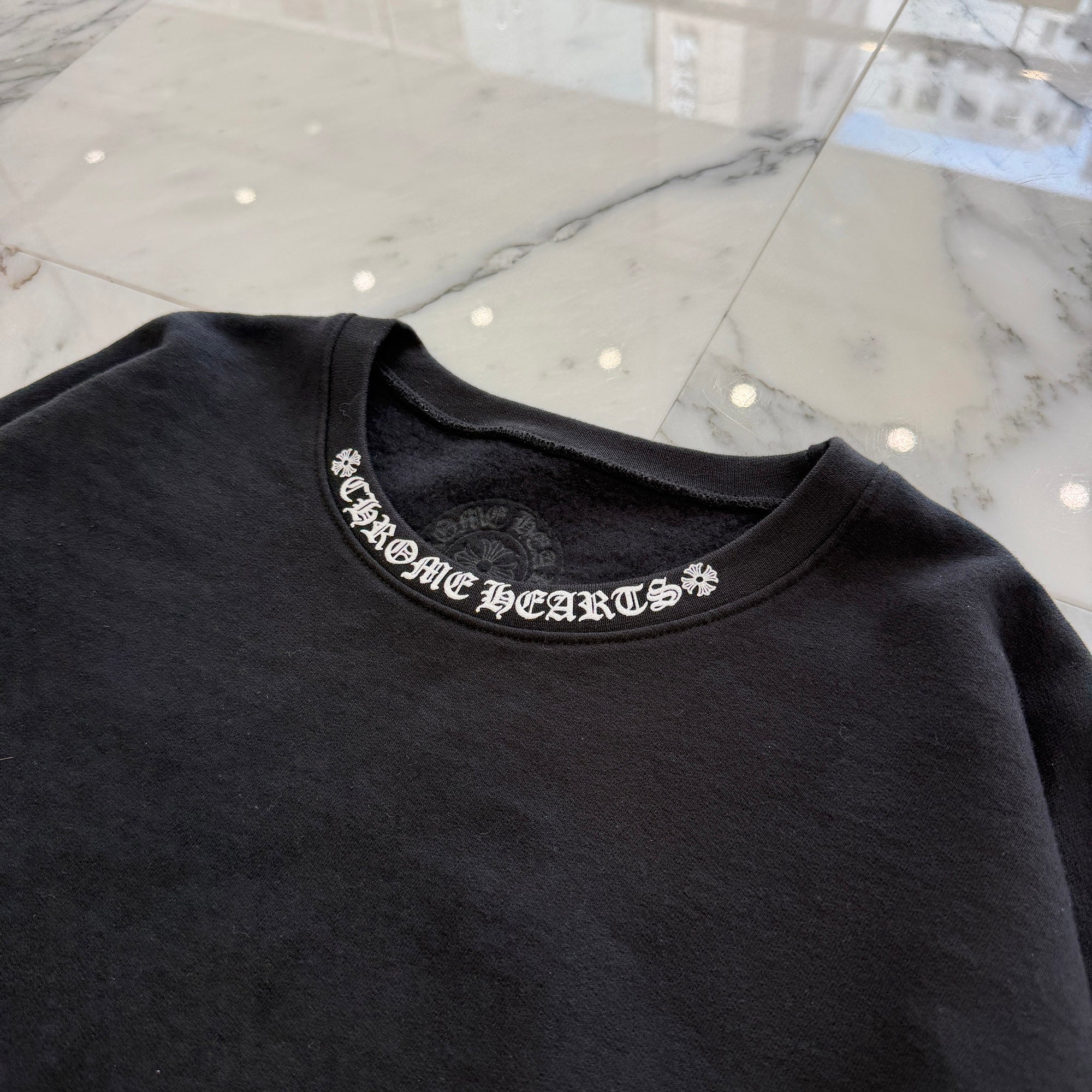 CHROME HEARTS Neck Logo Crewneck Sweatshirt Size XL クロムハーツ ネックロゴクルーネックスウェットシャツ サイズXL